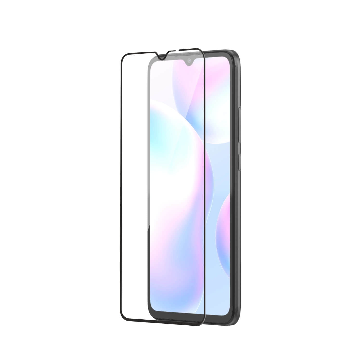 Tempered Glass for Xiaomi Redmi 9A / Xiaomi Redmi 9C / Xiaomi Poco C3 (Black) Edge to Edge , Pack of 1