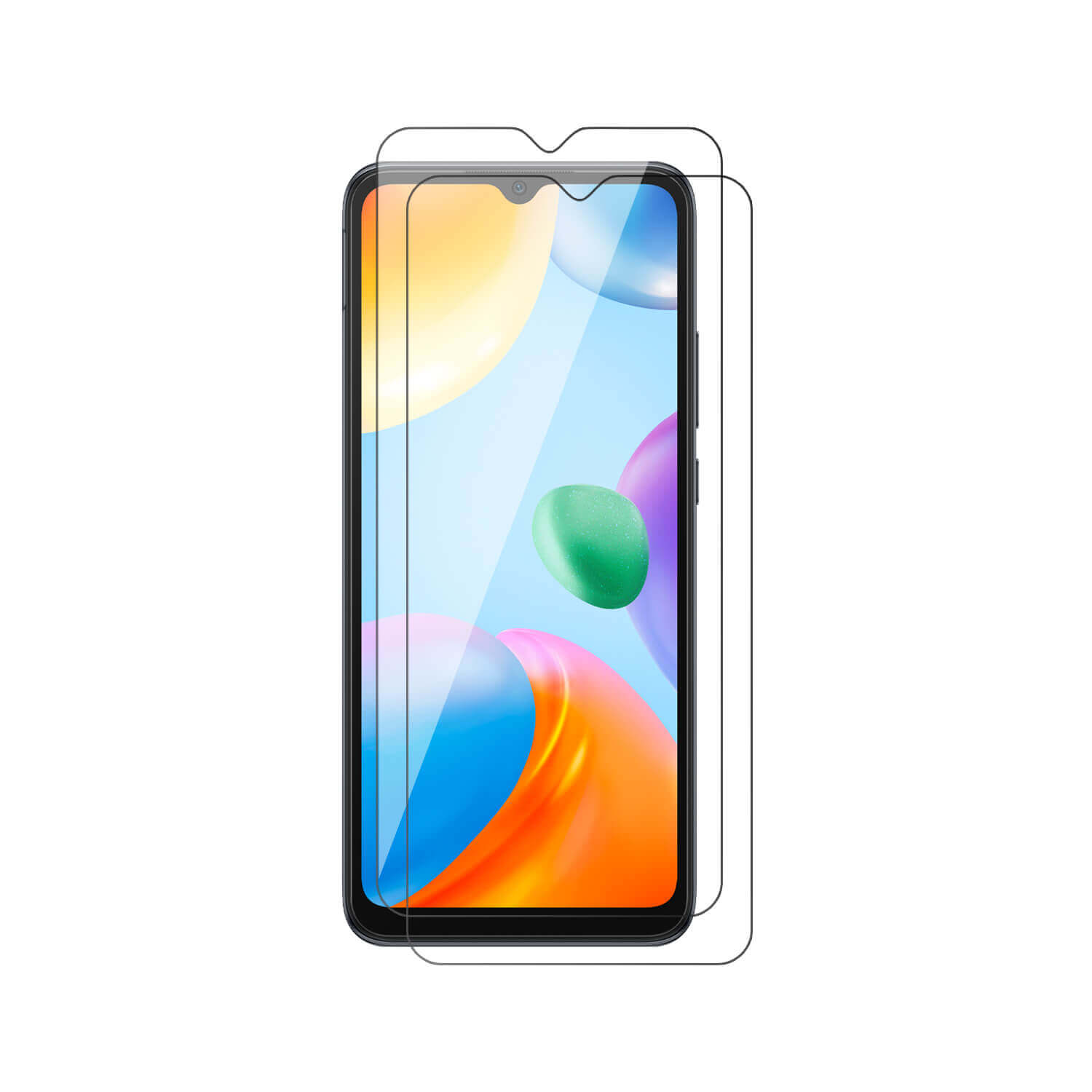 Tempered Glass for Xiaomi Redmi 10 Power / 10C / Redmi 10 (India) , (Transparent) Pack of 2