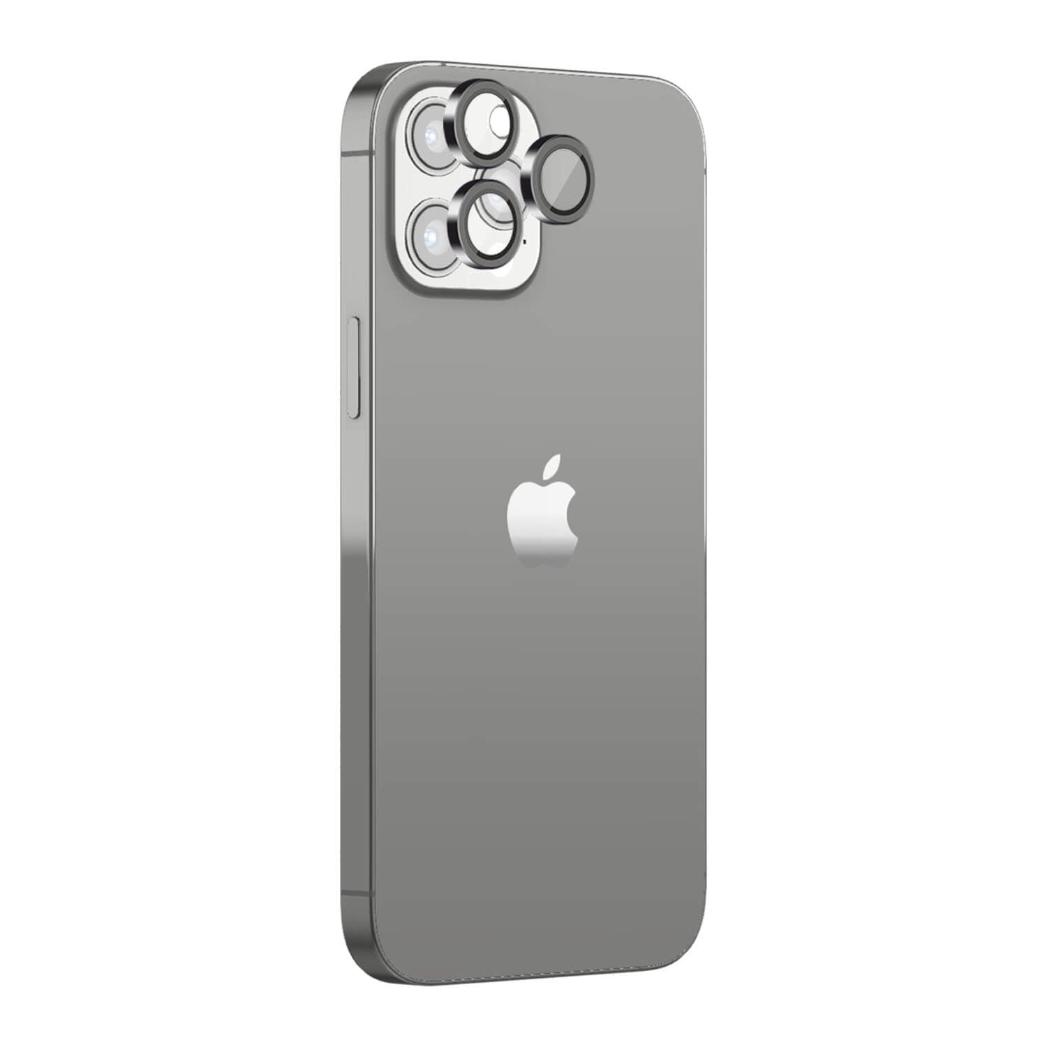 POPIO Camera Lens Protector For iPhone 12 Pro (Black), 1 Set, with Easy Installation Kit
