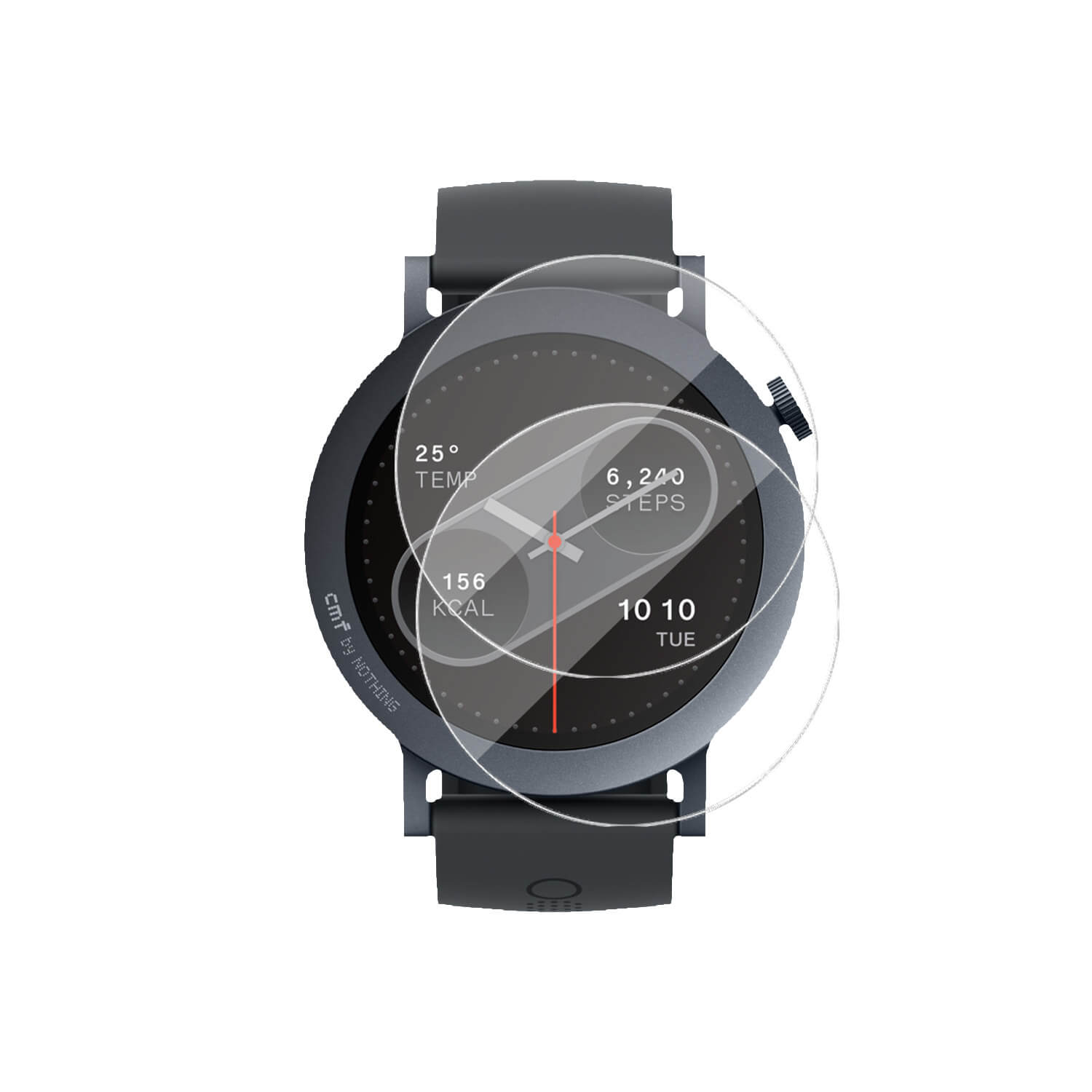 Tempered Glass for CMF By Nothing Watch 2 Pro , Pack of 2