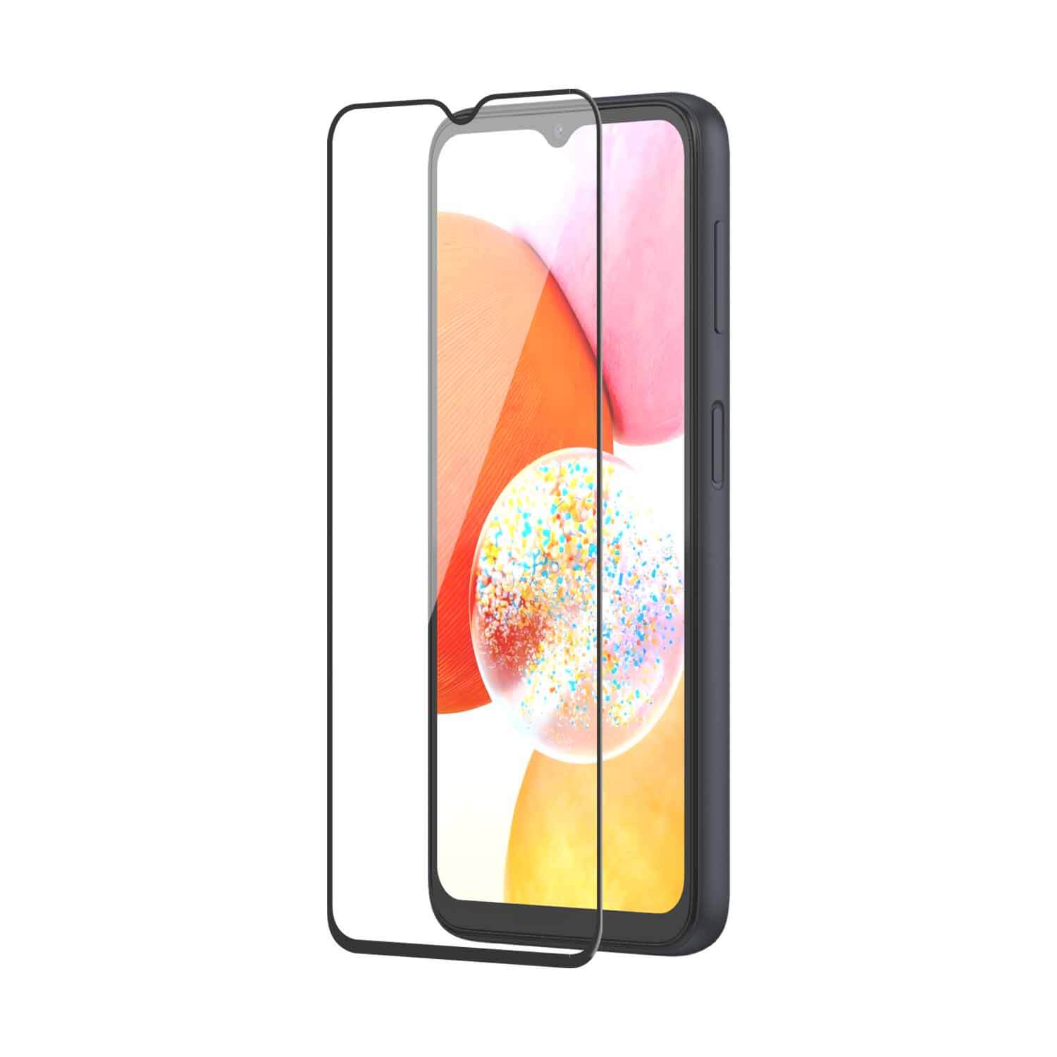 Tempered Glass for Samsung Galaxy A14 , M14 , F14 (Black) Edge to Edge , Pack of 1