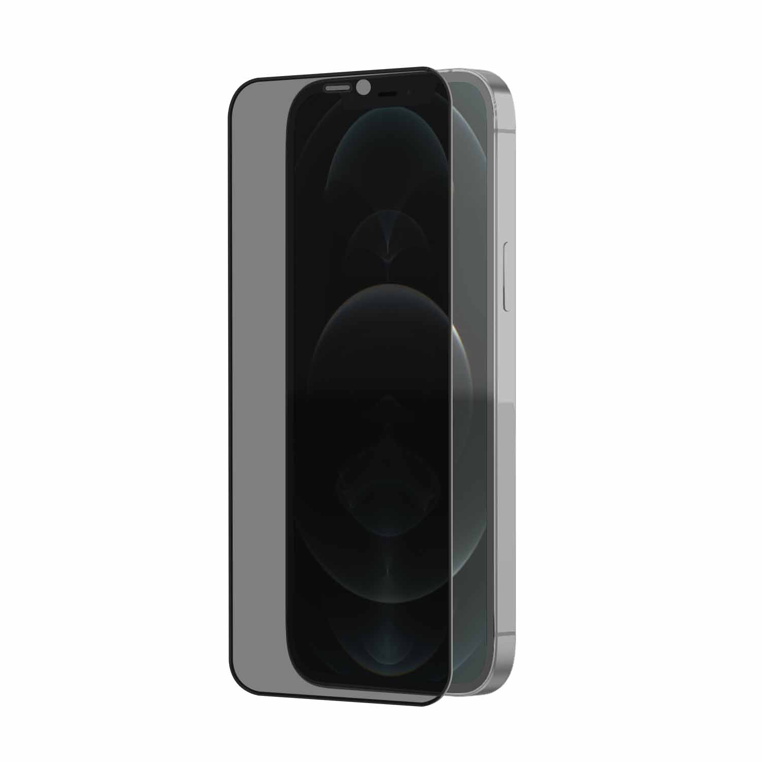 POPIO Privacy Tempered Glass for iPhone 12 Pro Max (Black) , Pack of 1