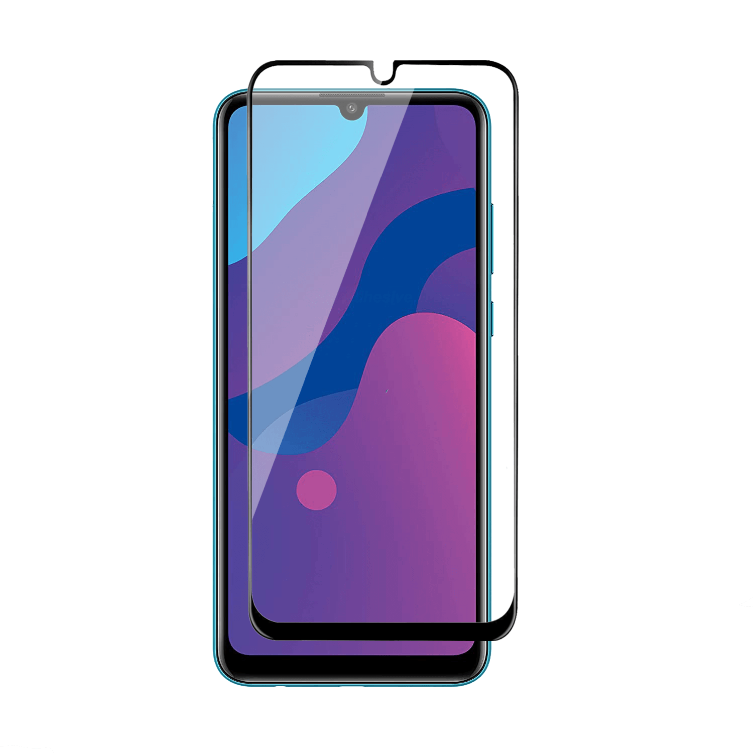 Tempered Glass for Huawei Y6p / Honor 9A (Black) Edge to Edge , Pack of 1