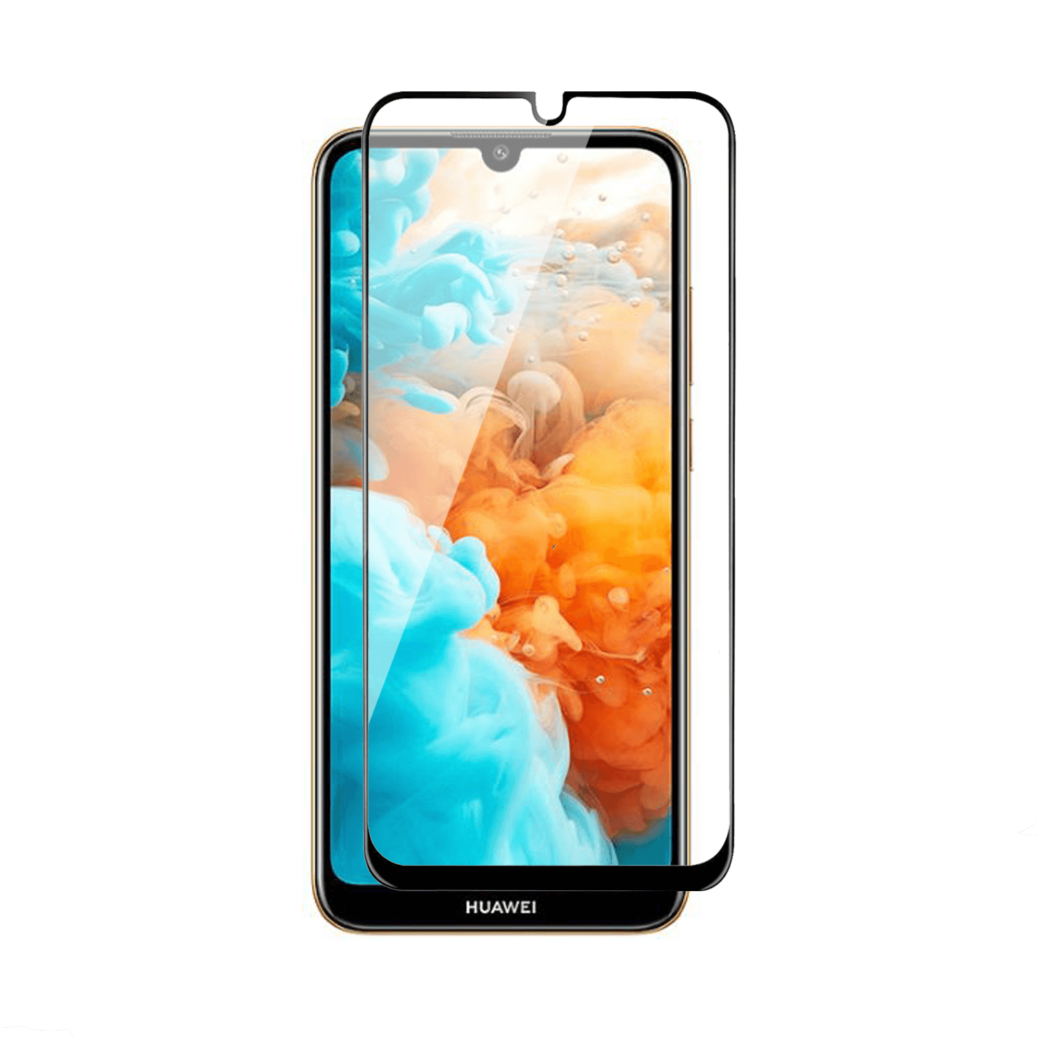 Tempered Glass for Huawei Y6 Pro (2019) / Huawei Y6 (2019) (Black) Edge to Edge , Pack of 1