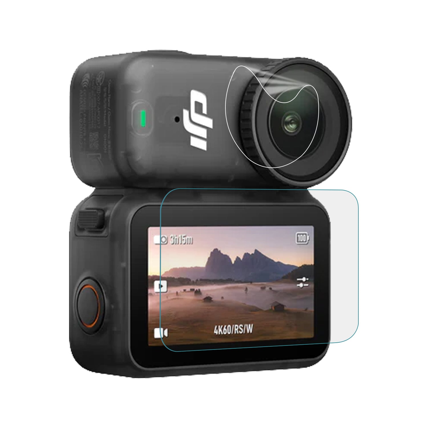 POPIO Military-Grade Gorilla Tempered Glass Compatible for DJI Osmo Nano Action Camera Screen Tempered Glass | Edge-to-Edge Coverage | Pack Of 2