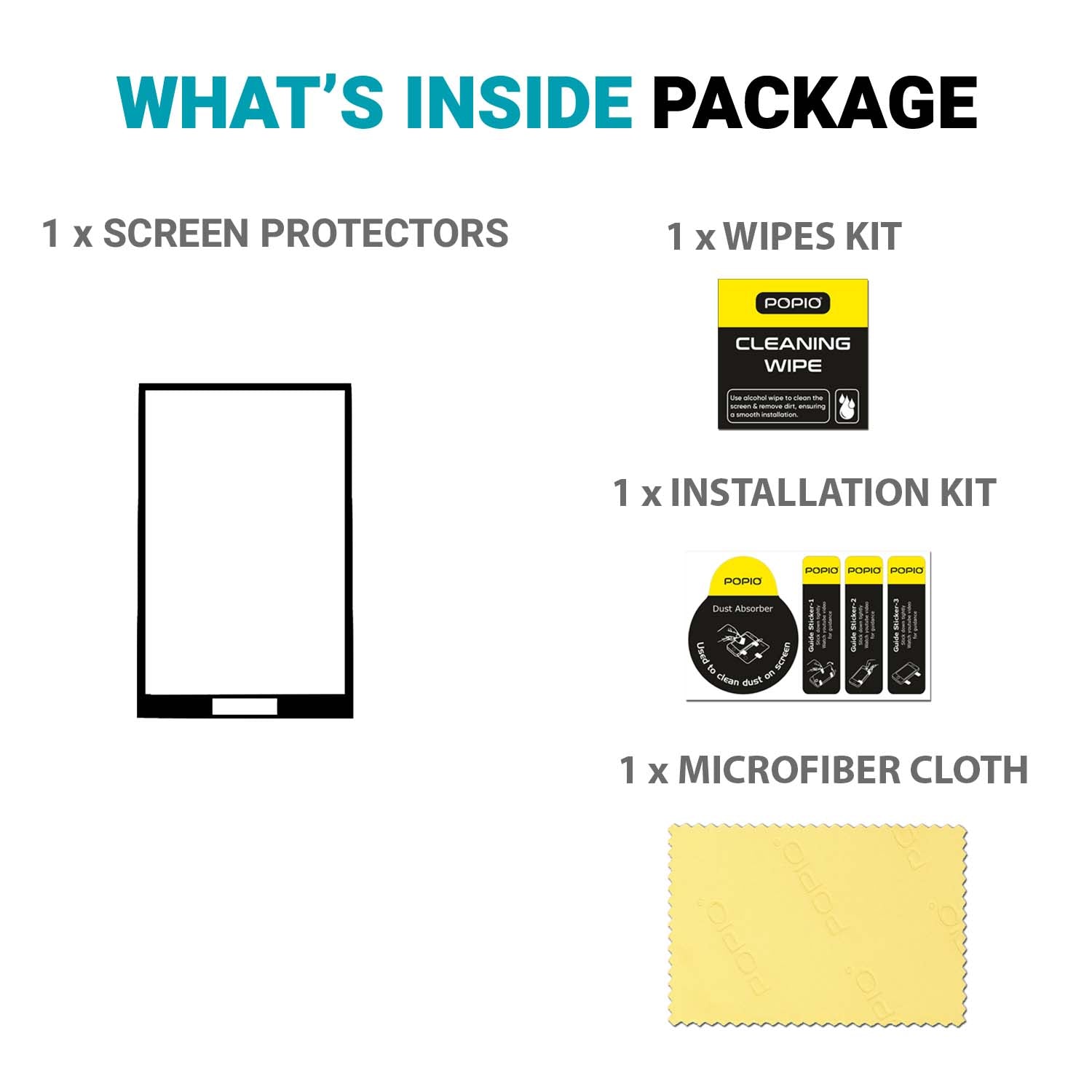 POPIO Tempered Glass Screen Protector Compatible For Insta 360 Action Camera X3 with Edge to Edge Coverage and Installation Kit