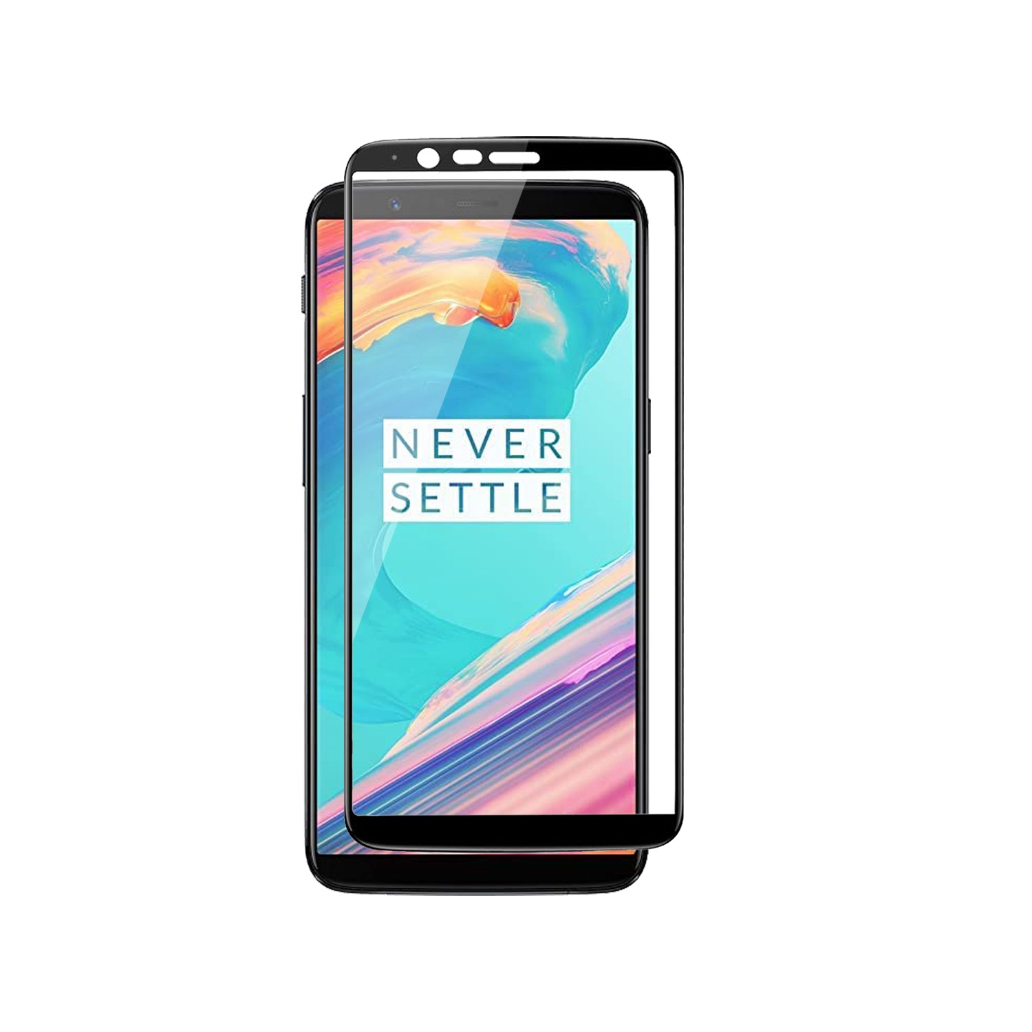 Tempered Glass for OnePlus 5T (Black) Edge to Edge , Pack of 1