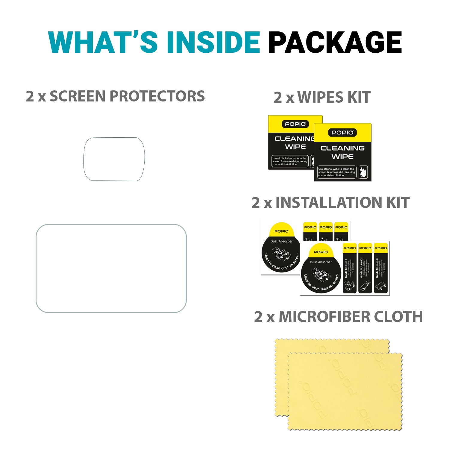 Tempered Glass Screen Protector Compatible for DJI Osmo Pocket 3 Action Camera (Transparent) Edge To Edge Full Screen Coverage With Installation Kit, Complete Set Of 2 Glass