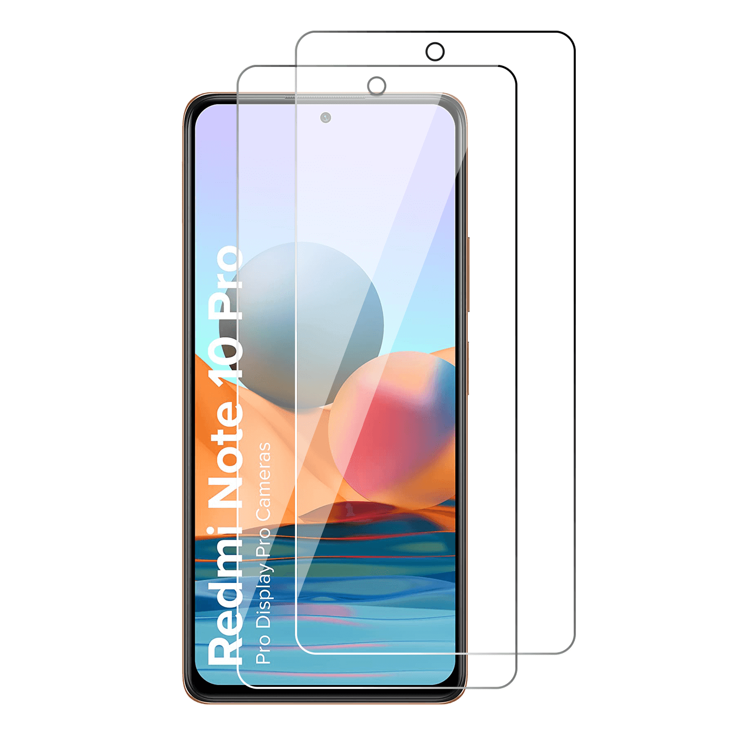 Tempered Glass for Xiaomi Redmi Note 10 Pro / Note 10 Pro Max (Transparent) , Pack of 2 , not Edge to Edge