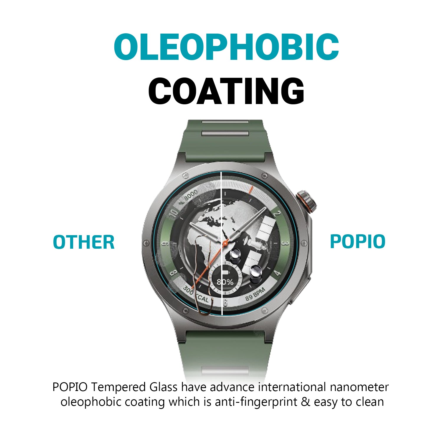 Tempered Glass for OnePlus Watch 4 / Oppo Watch X3 Smartwatch, Pack of 2