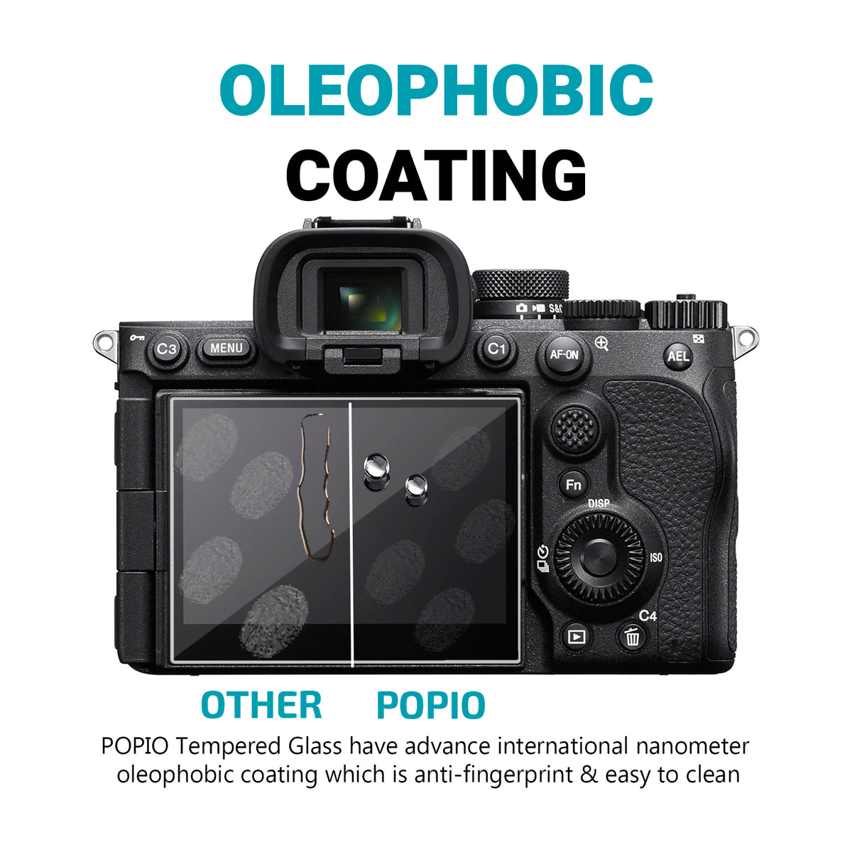 POPIO Military-Grade Gorilla Tempered Glass for Sony A7V, A7R V, A1 II, A9 III, A7R5, A7M5, A1M2, A9M3 Camera (Pack of 1)