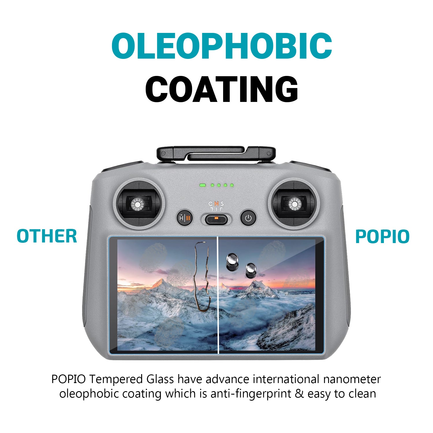 Tempered Glass Screen Protector for DJI RC & RC 2 Remote Controller (5.5-Inch Display) | Compatible with Mini 3, Mini 3 Pro, Mini 4 Pro, Mini 5 Pro, Air 2S, Air 3, Mavic 3 Series, Neo, Flip | Pack of 2 Glass
