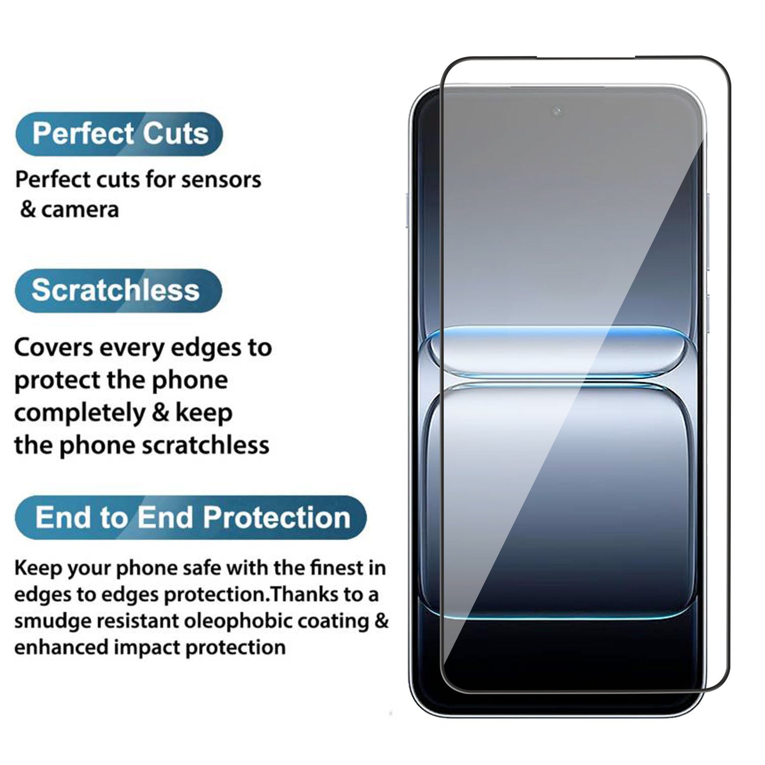 POPIO Military-Grade Gorilla Tempered Glass For OnePlus Nord 5 / Ace 5 Ultra (Black) Edge To Edge Coverage With Easy Installation Kit