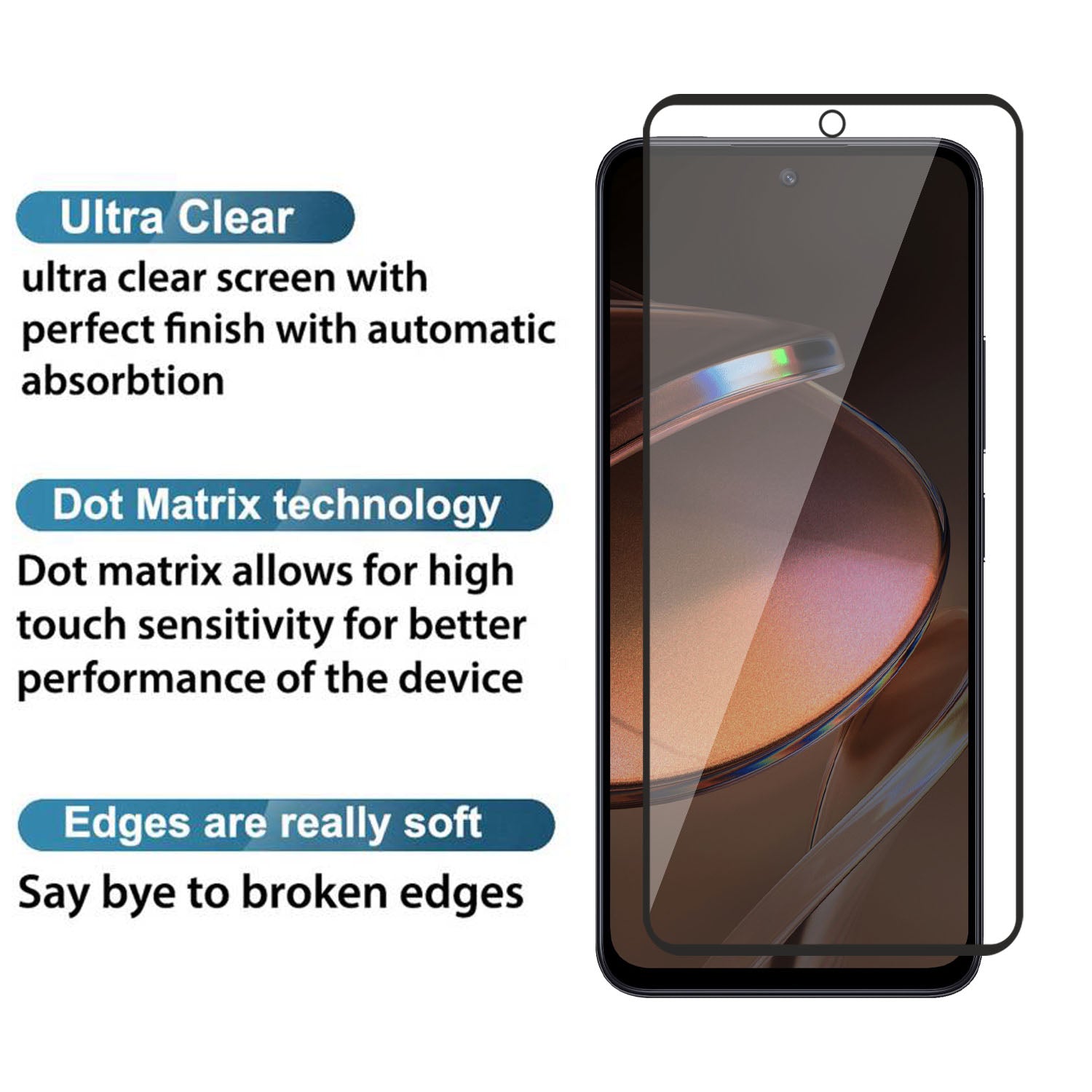Tempered Glass for Xiaomi Redmi 12 5G / 12 4G / Redmi 13 4G / 13 5G / Poco M6 Pro / M6 Plus / Redmi Note 12R, Pack of 1