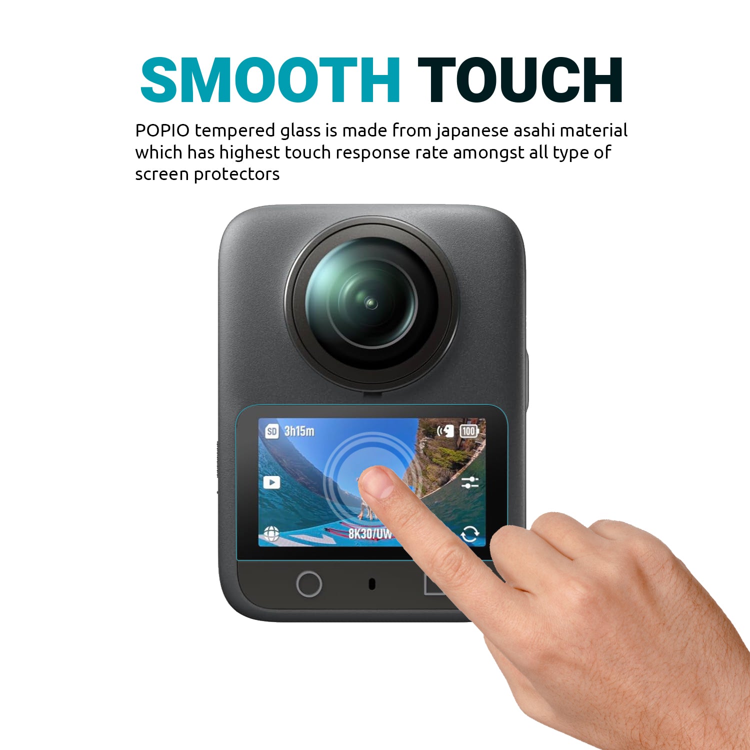 Tempered Glass for DJI Osmo 360 Action Camera | Edge-to-Edge Screen Protection | Ultra Clear | Pack of 2