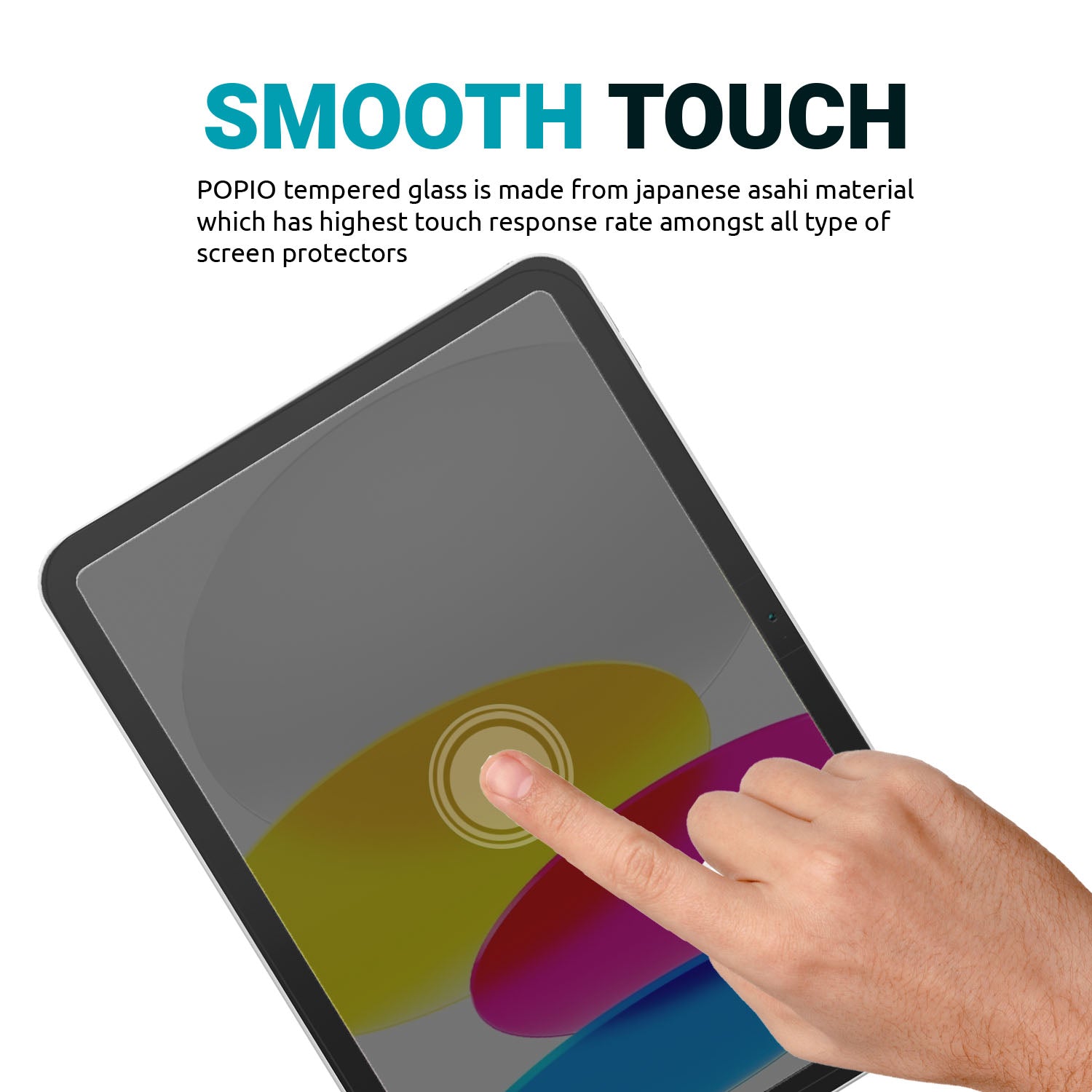 POPIO Tempered Glass for iPad 11th Generation (A16) / iPad 10th Generation Screen Protector Guard for iPad 11th Gen 11 inch / 10th Gen 10.9"