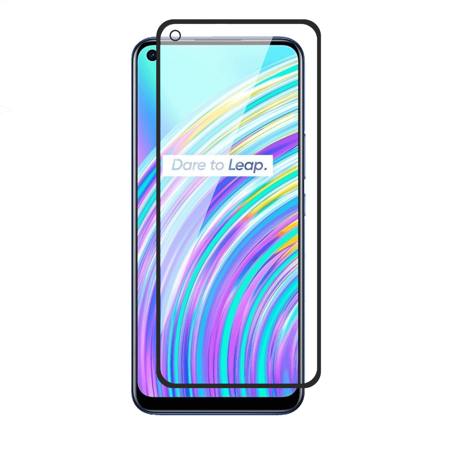 Tempered Glass for Realme C17 (Black) Edge to Edge , Pack of 1