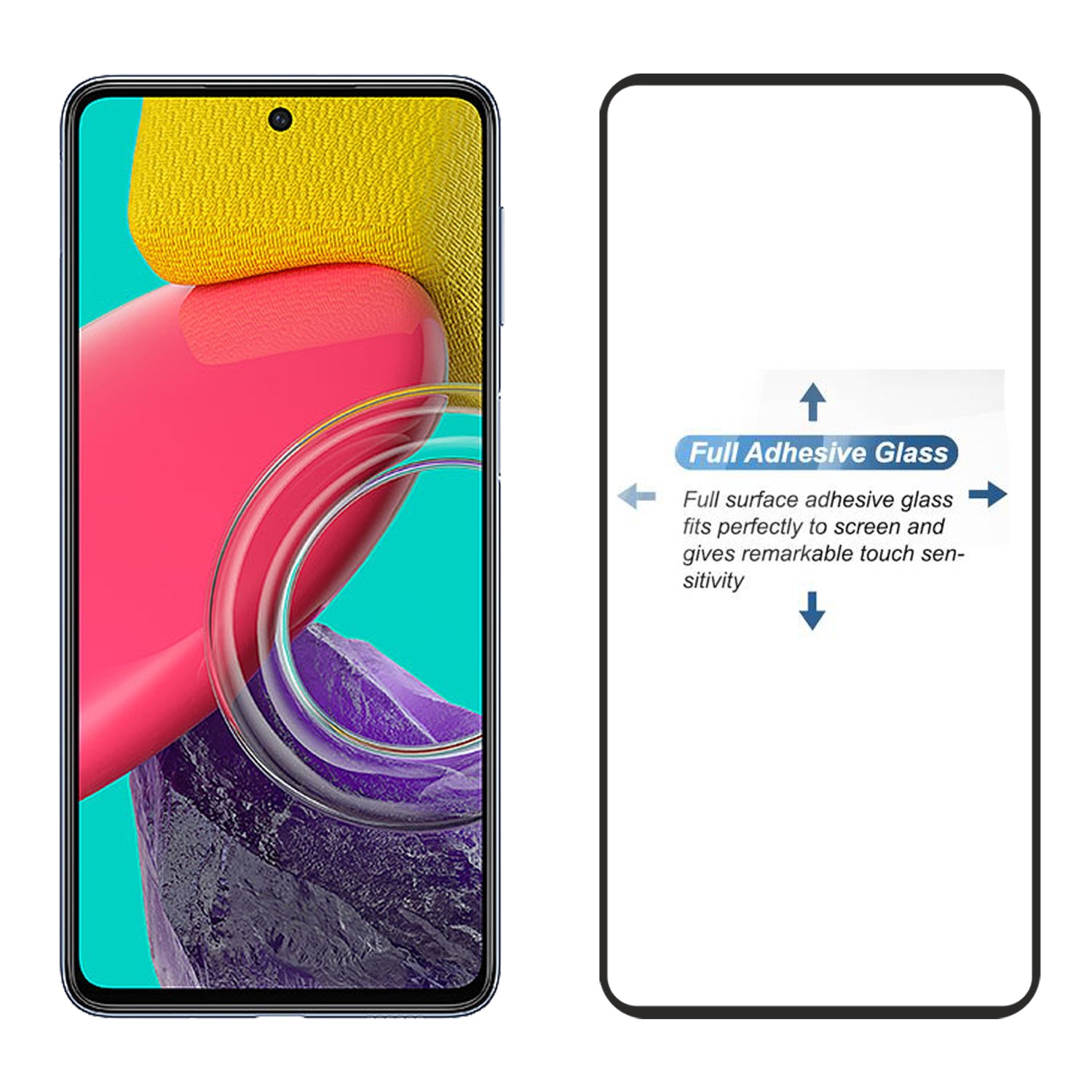 Tempered Glass for Samsung Galaxy M52 5G / Samsung Galaxy M53 (Black) Edge to Edge , Pack of 1