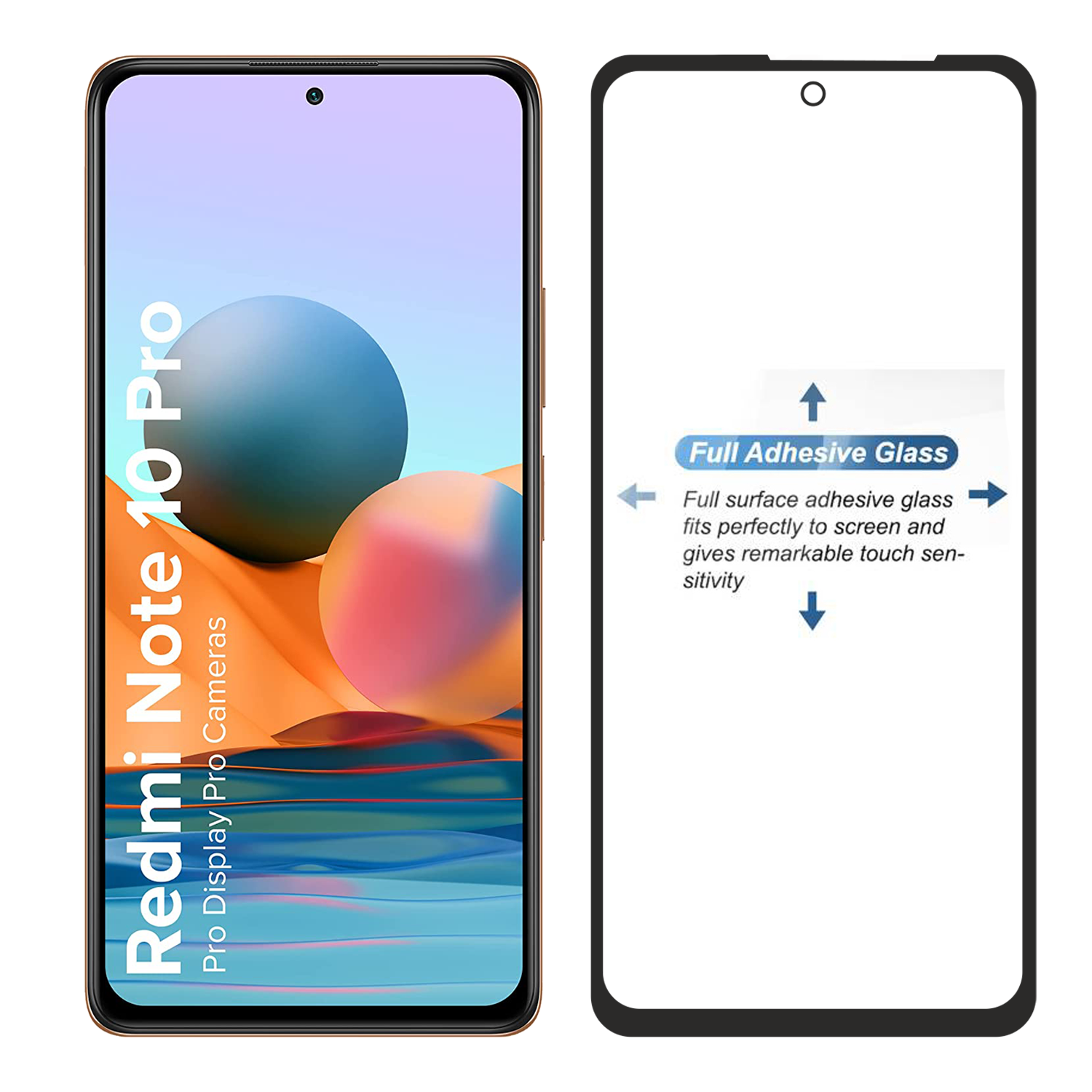 Tempered Glass for Xiaomi Redmi Note 10 Pro / Note 10 Pro Max / Poco F3 / Redmi K40 / Redmi K40 Pro (Black) Edge to Edge, Pack of 1