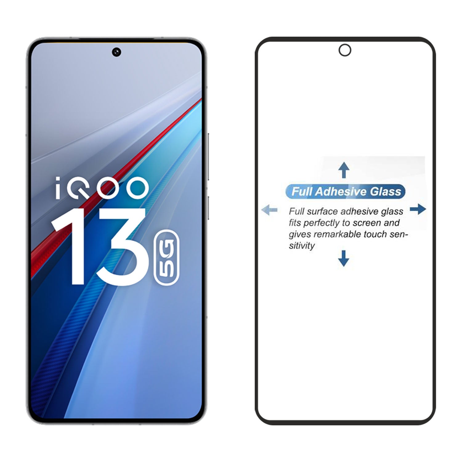 Tempered Glass for Vivo IQOO 13 (Black) Edge to Edge , Pack of 1