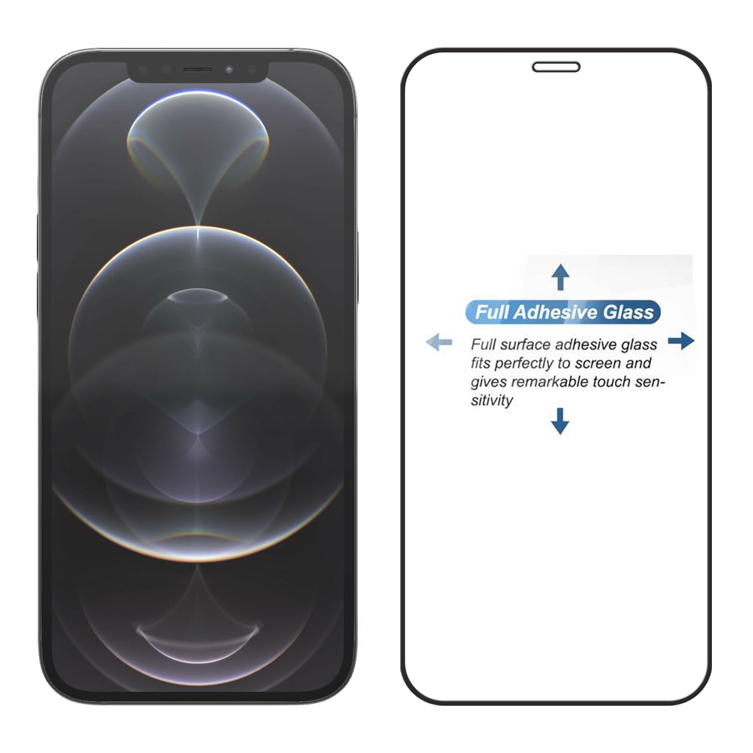 Tempered Glass for iPhone 12 Pro Max (Black) Edge to Edge , Pack of 1