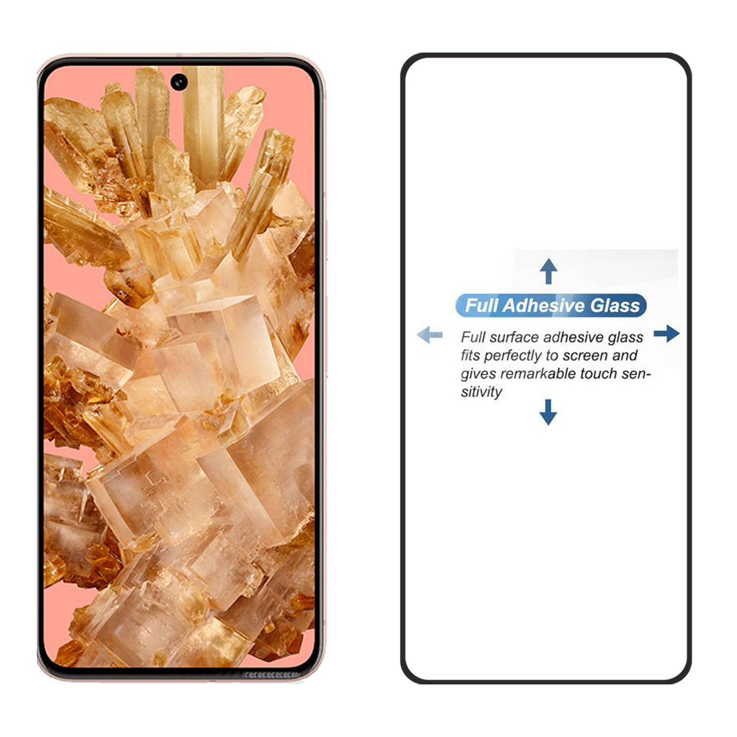 Tempered Glass for Google Pixel 8 , Pack of 1 , Edge to Edge