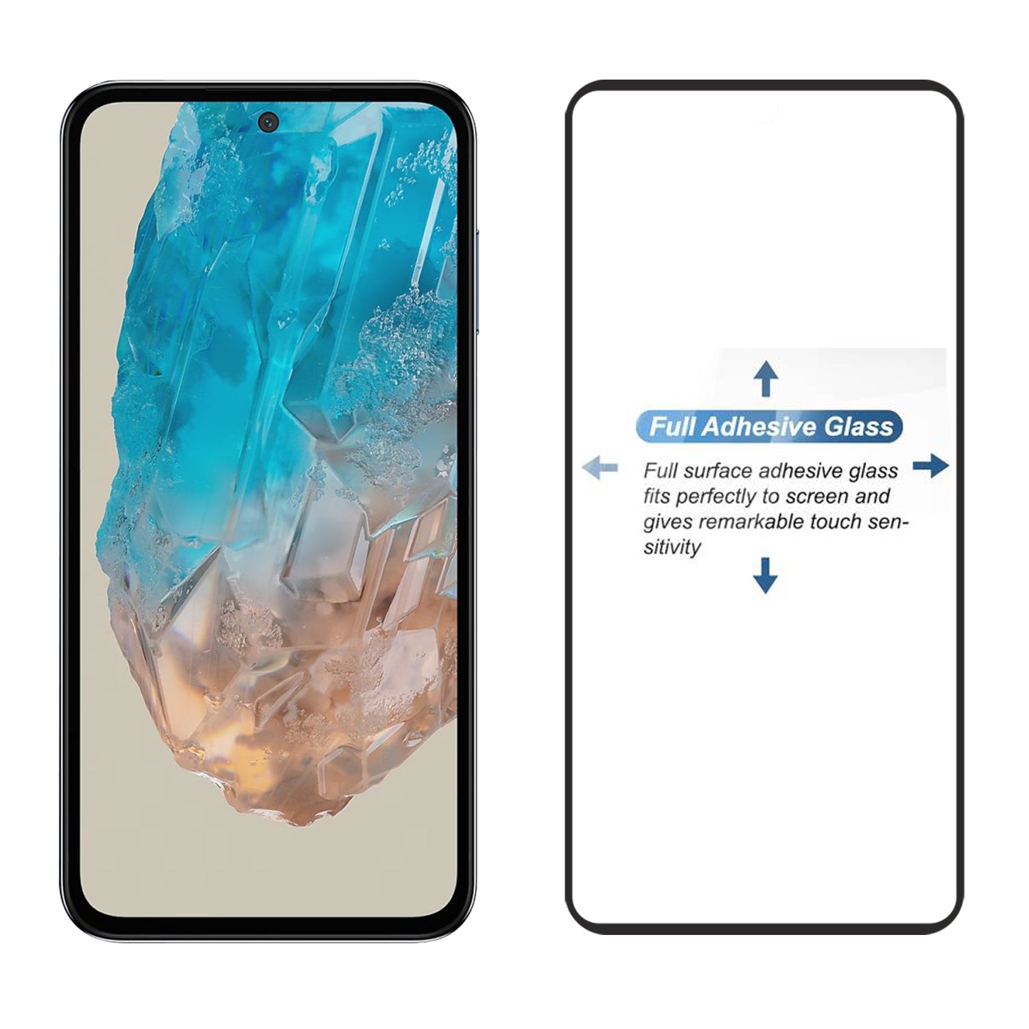 Tempered Glass for Samsung Galaxy M35 (Black) Edge to Edge , Pack of 1