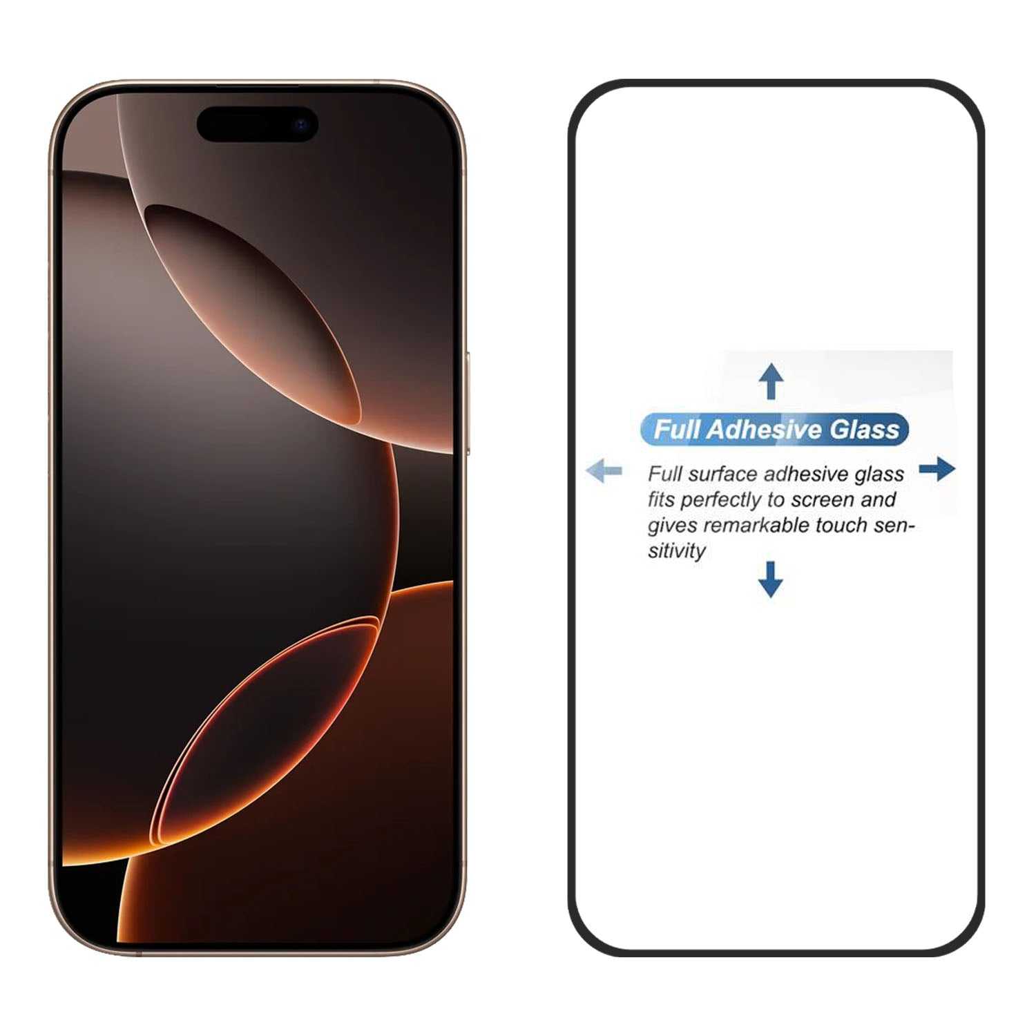 Matte Finish Gaming Tempered Glass Compatible for iPhone 16 Pro (Black) Edge to Edge Coverage , Anti-Glare