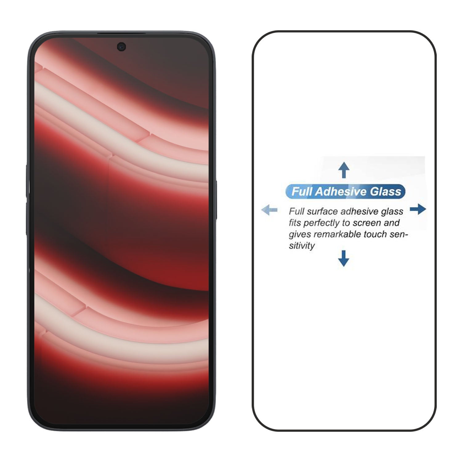 Tempered Glass for Nothing Phone 2A / Nothing Phone 2A Plus (Black) Edge to Edge , Pack of 1