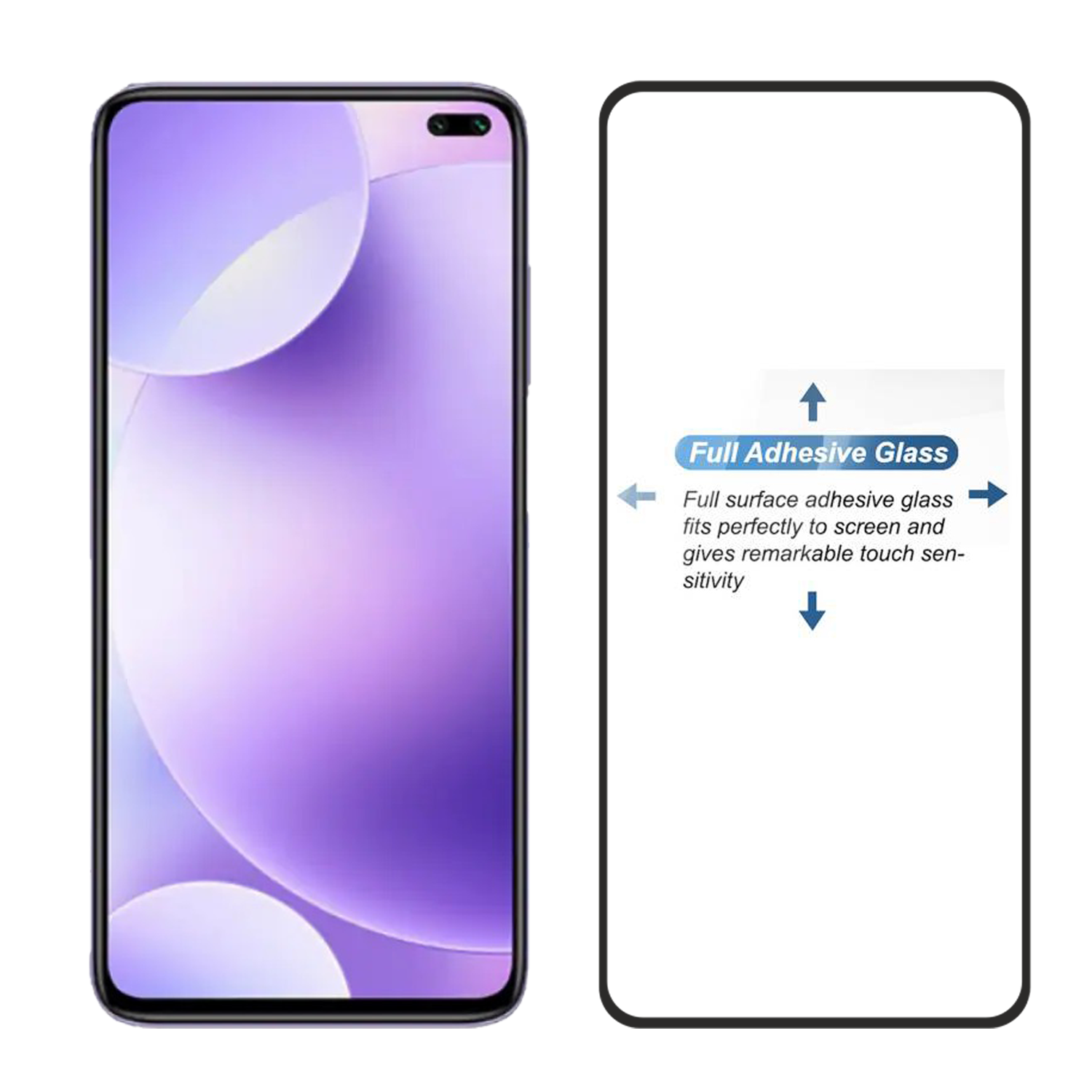 Tempered Glass for Xiaomi Redmi K30 / Poco X2 / Poco M2 Pro / Note 9 Pro / Note 9S / Note 9 Pro Max (Black) Edge to Edge , Pack of 1