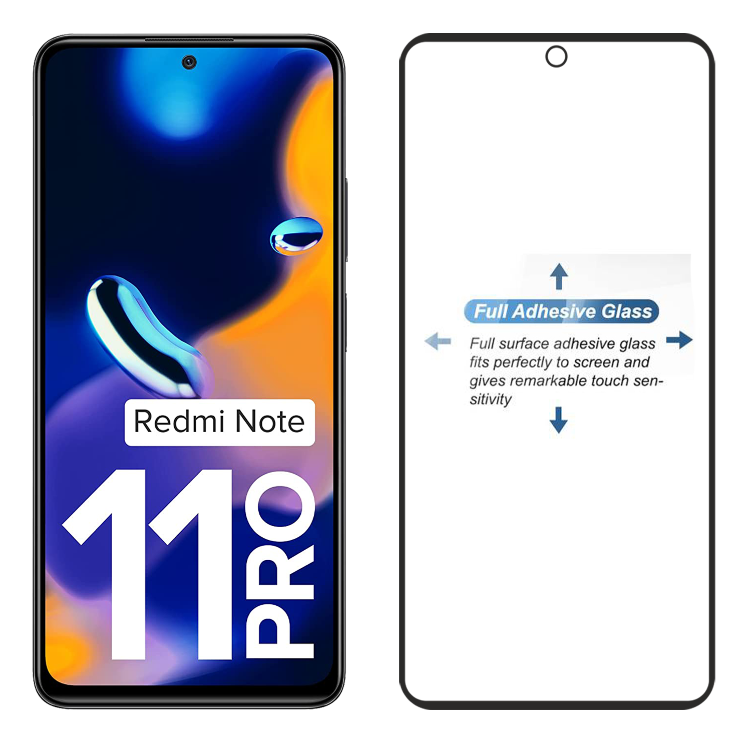 Tempered Glass for Poco X4 Pro 5G / Redmi Note 11 Pro/Redmi Note 11 Pro+ 5G (Black) , Edge to Edge , Pack of 1