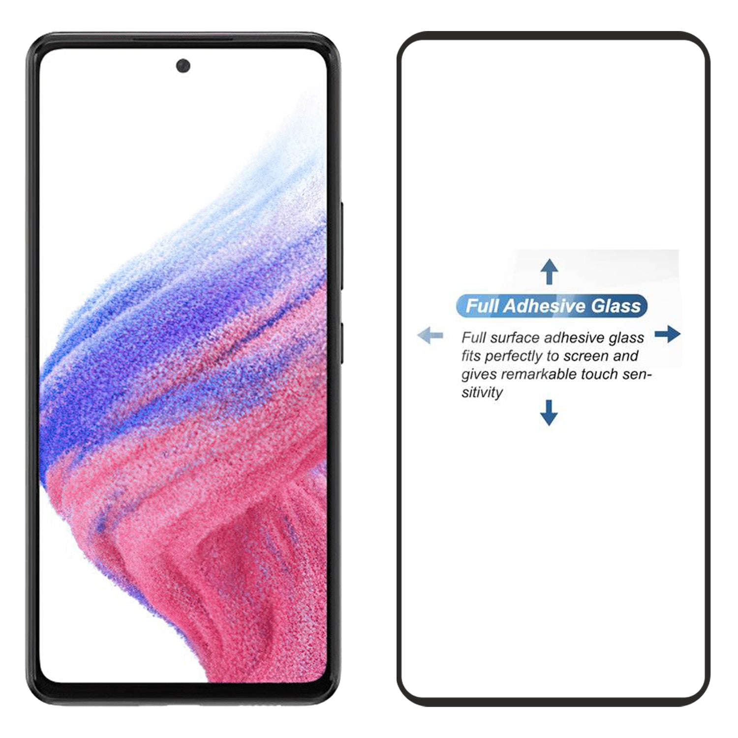 Tempered Glass for Samsung Galaxy A73 5G (Black) Edge to Edge , Pack of 1