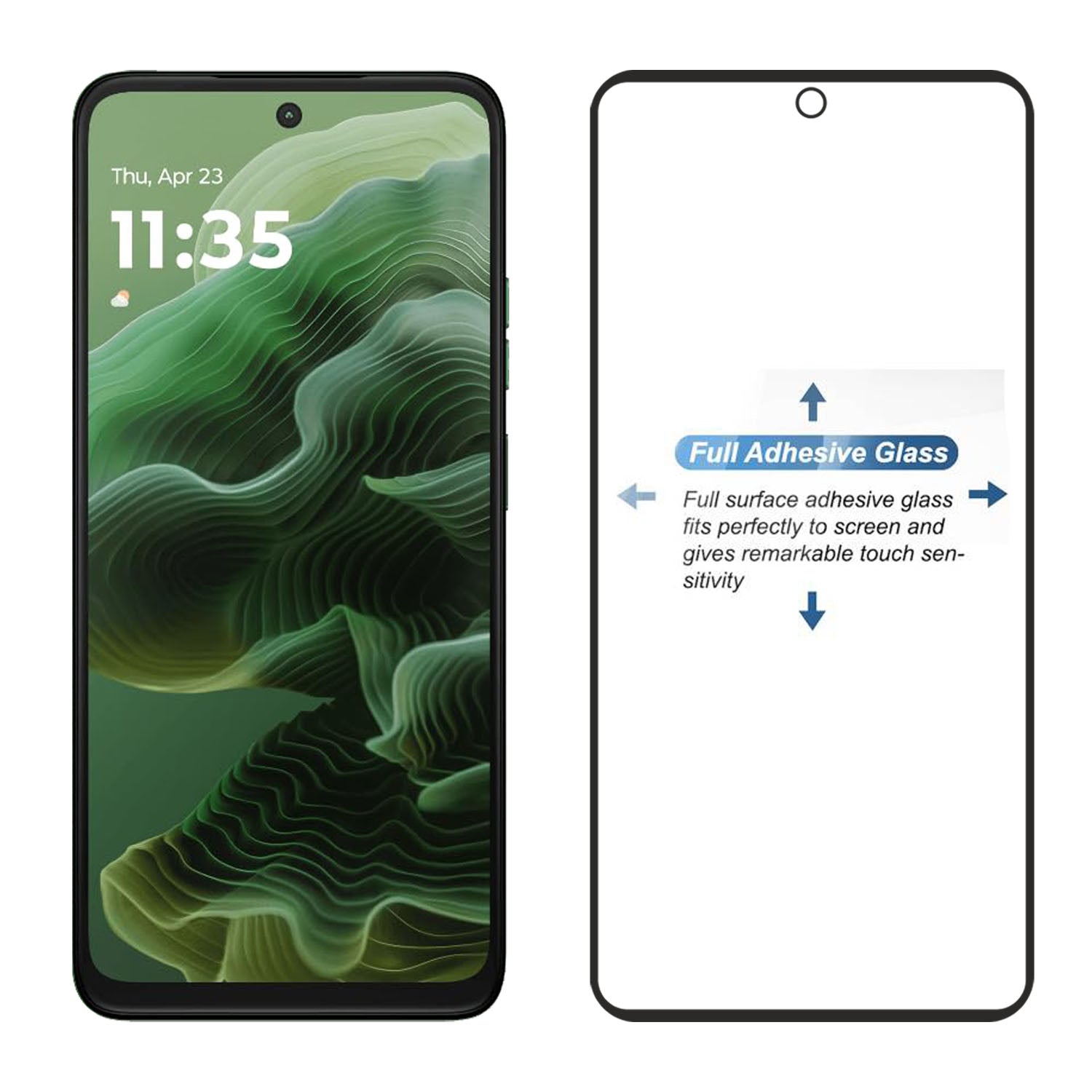 Tempered Glass for Motorola Moto G35 / Realme C63 5G , Pack of 1 , Edge to Edge