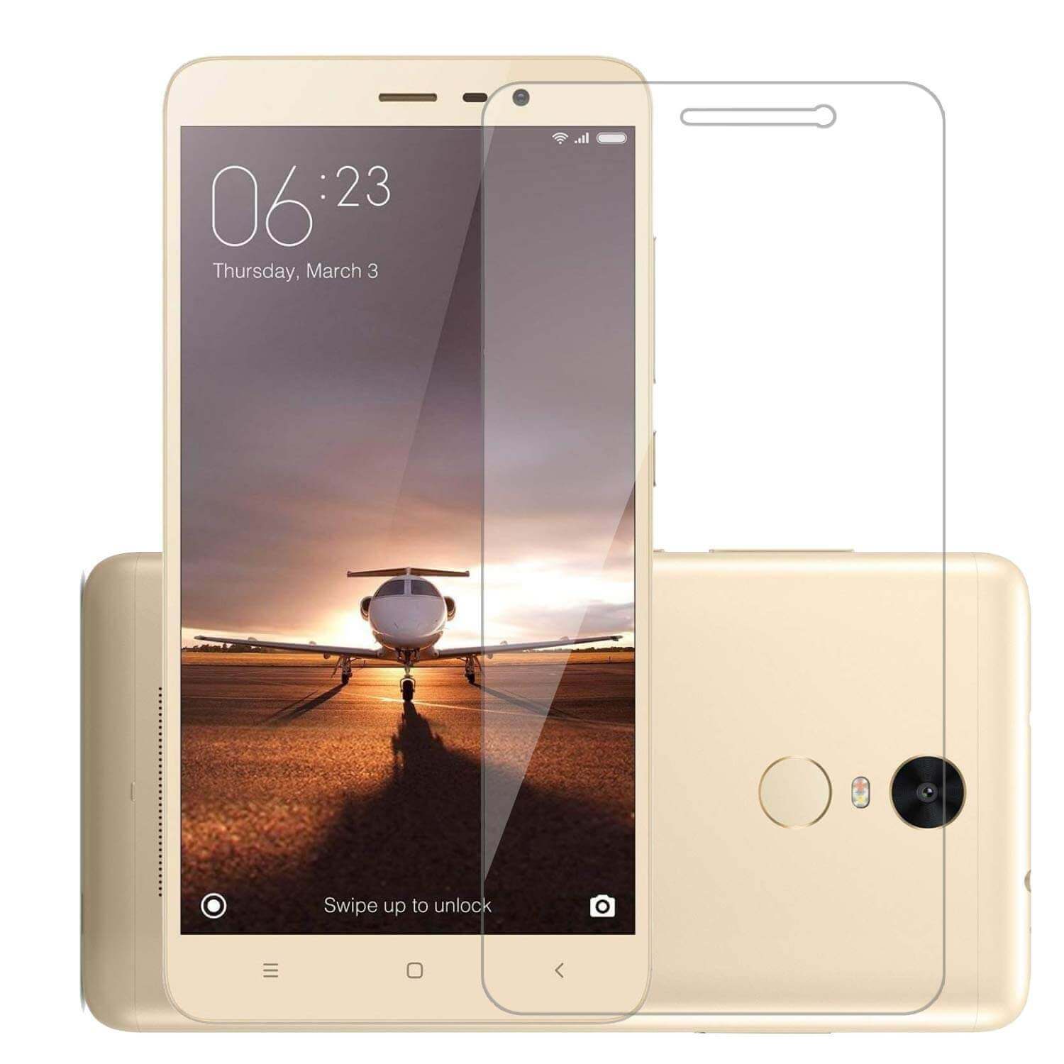 Tempered Glass for Redmi Note 3 (Transparent) Pack of 2