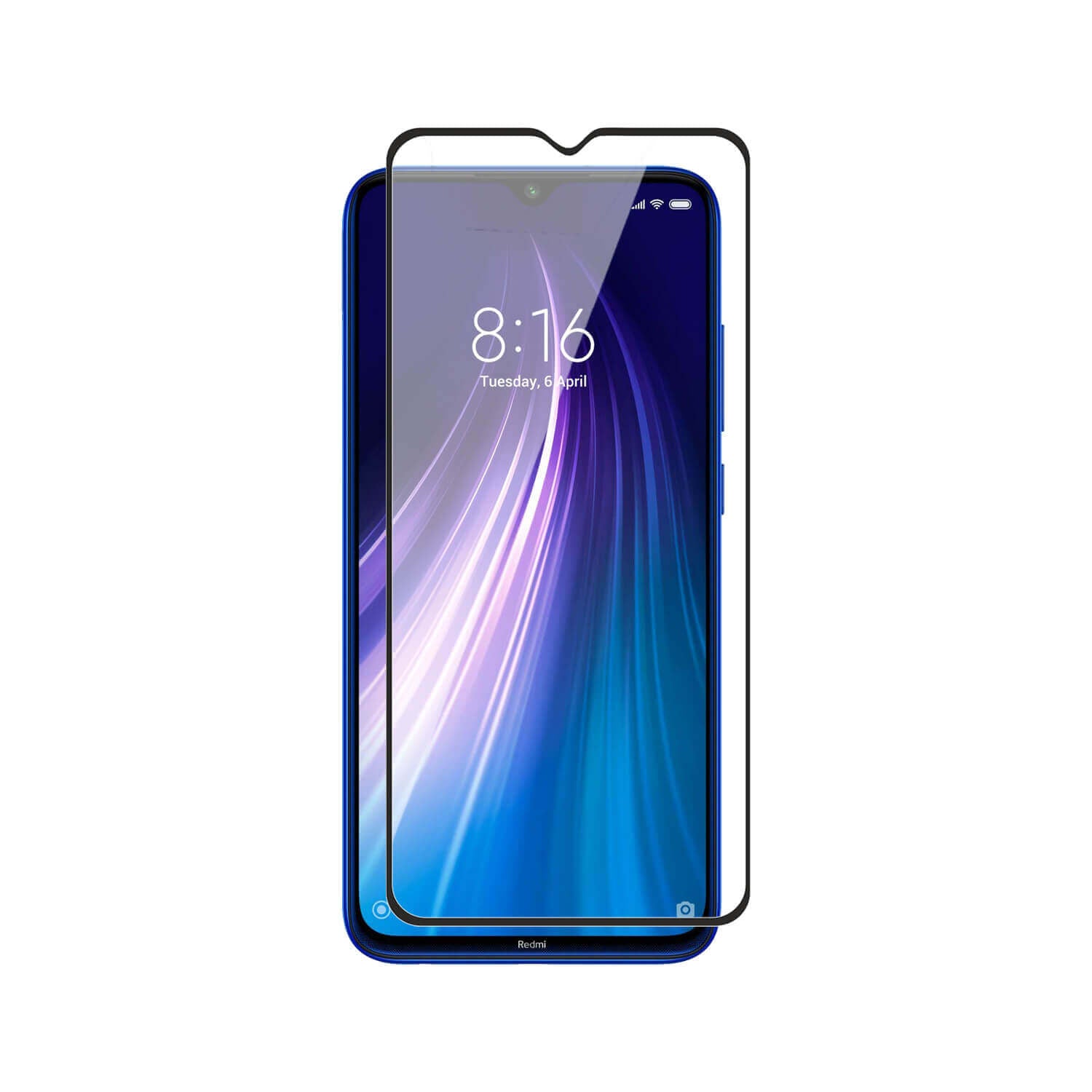 Tempered Glass for Xiaomi Redmi Note 8 (Black) Edge to Edge , Pack of 1