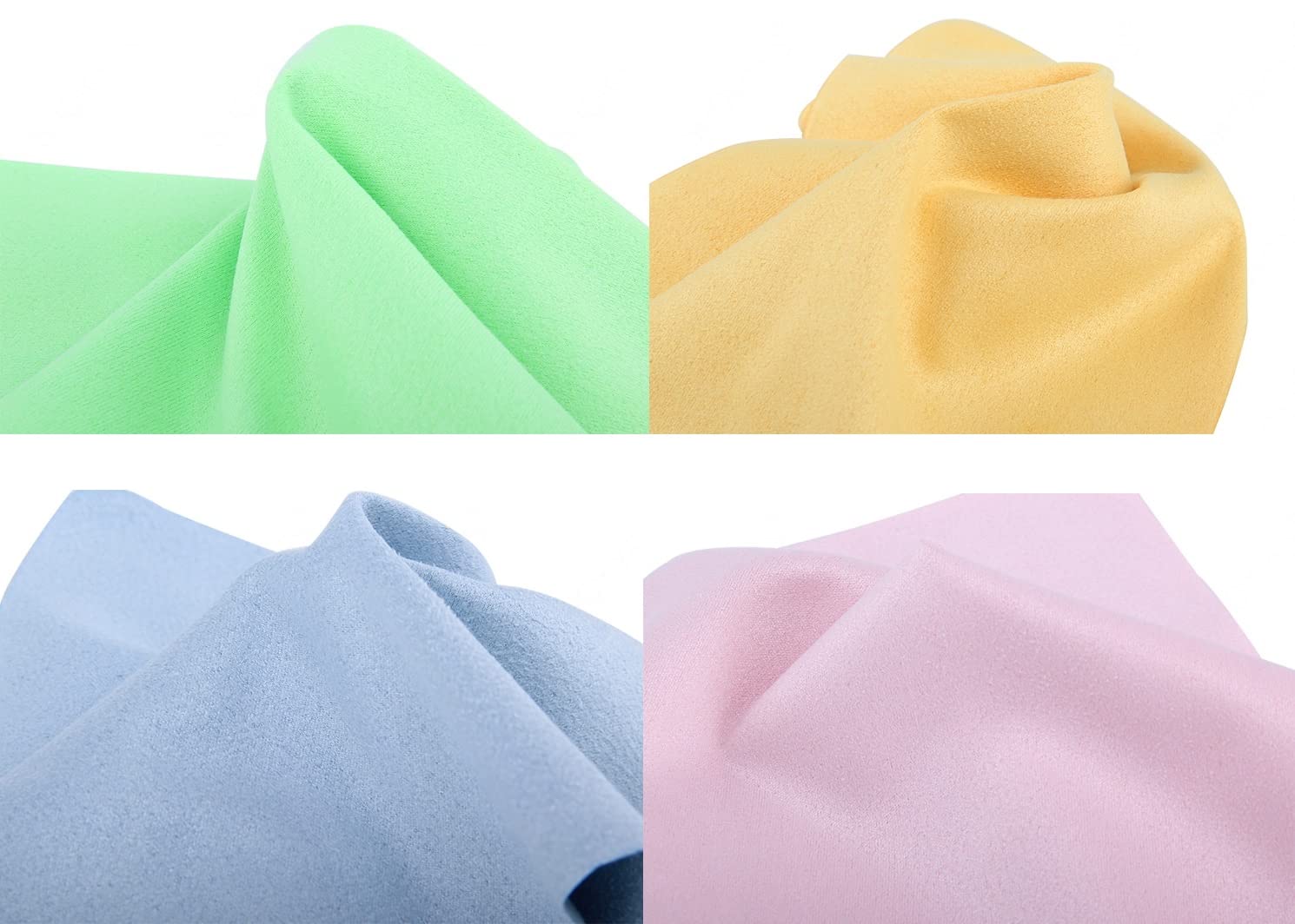 POPIO Premium Microfiber Cleaning/Polishing Cloth for Mobile Screen, Camera Lenses, Tablets, Monitors, Sunglasses and Other Glass Materials (Multi-Color) - 6 x 7 Inches , Pack of 2