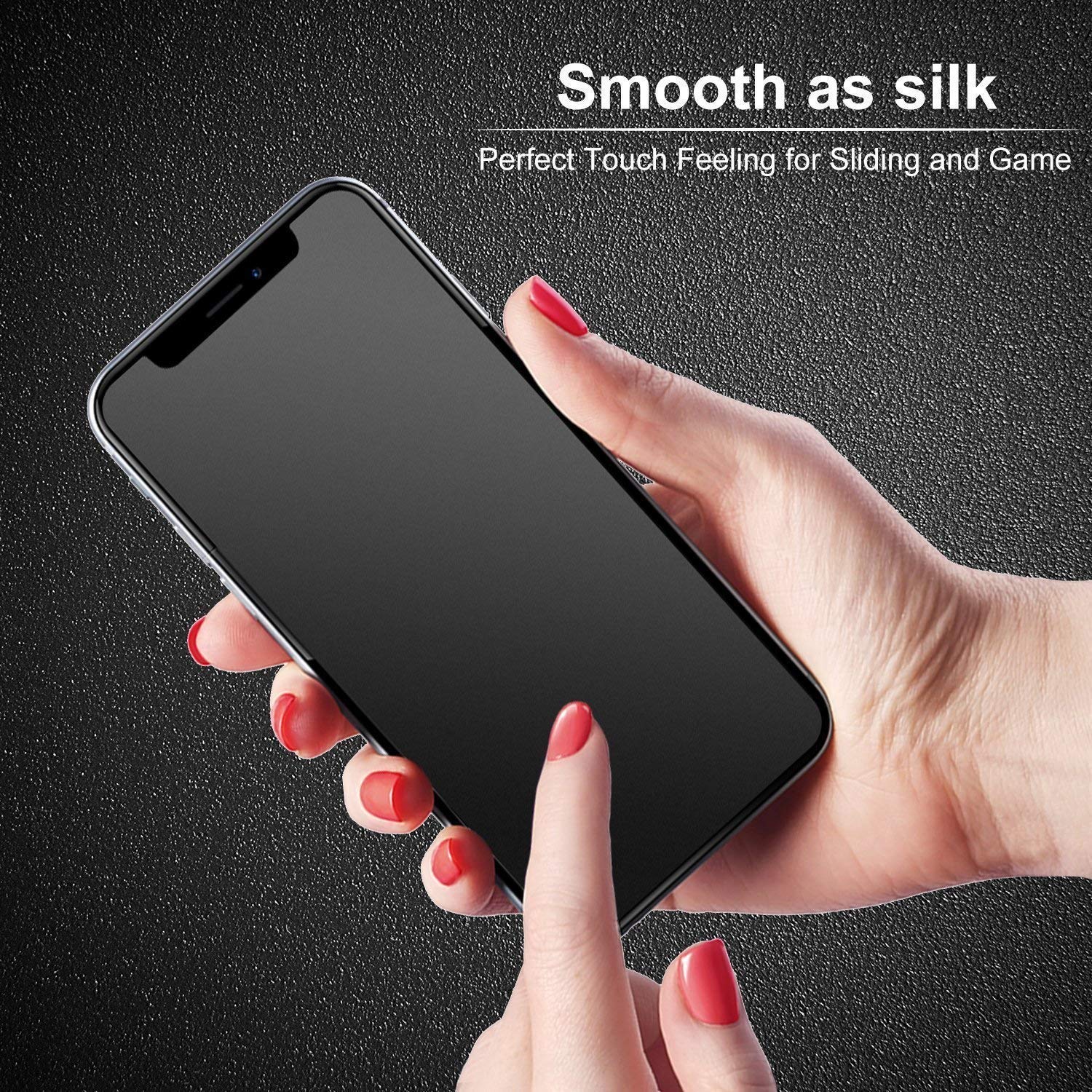 Matte Finish Gaming Tempered Glass Compatible for iPhone 14 pro (Black) Edge to Edge Coverage , Anti-Glare