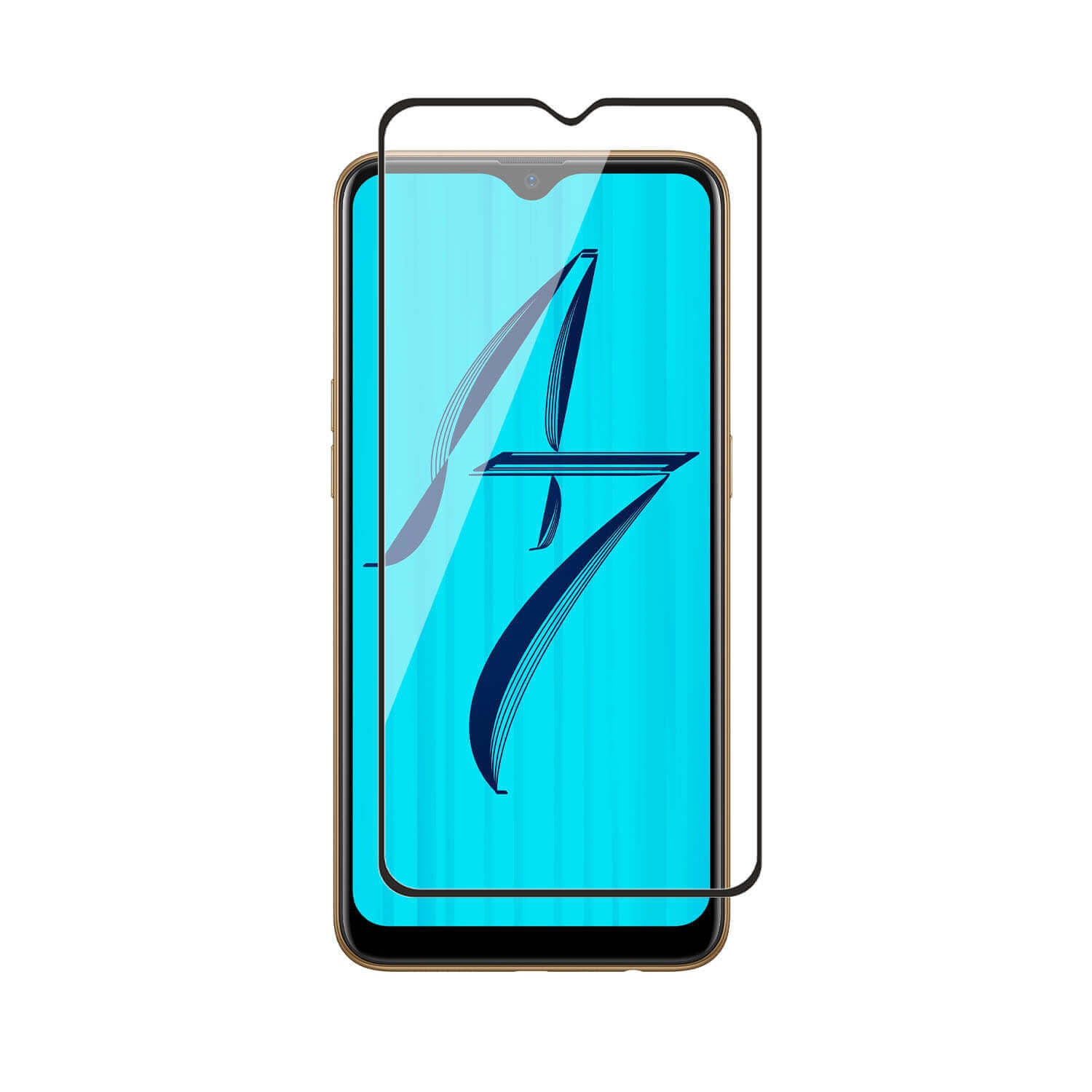 Tempered Glass for Realme 3, 3i (Black) Edge to Edge , Pack of 1