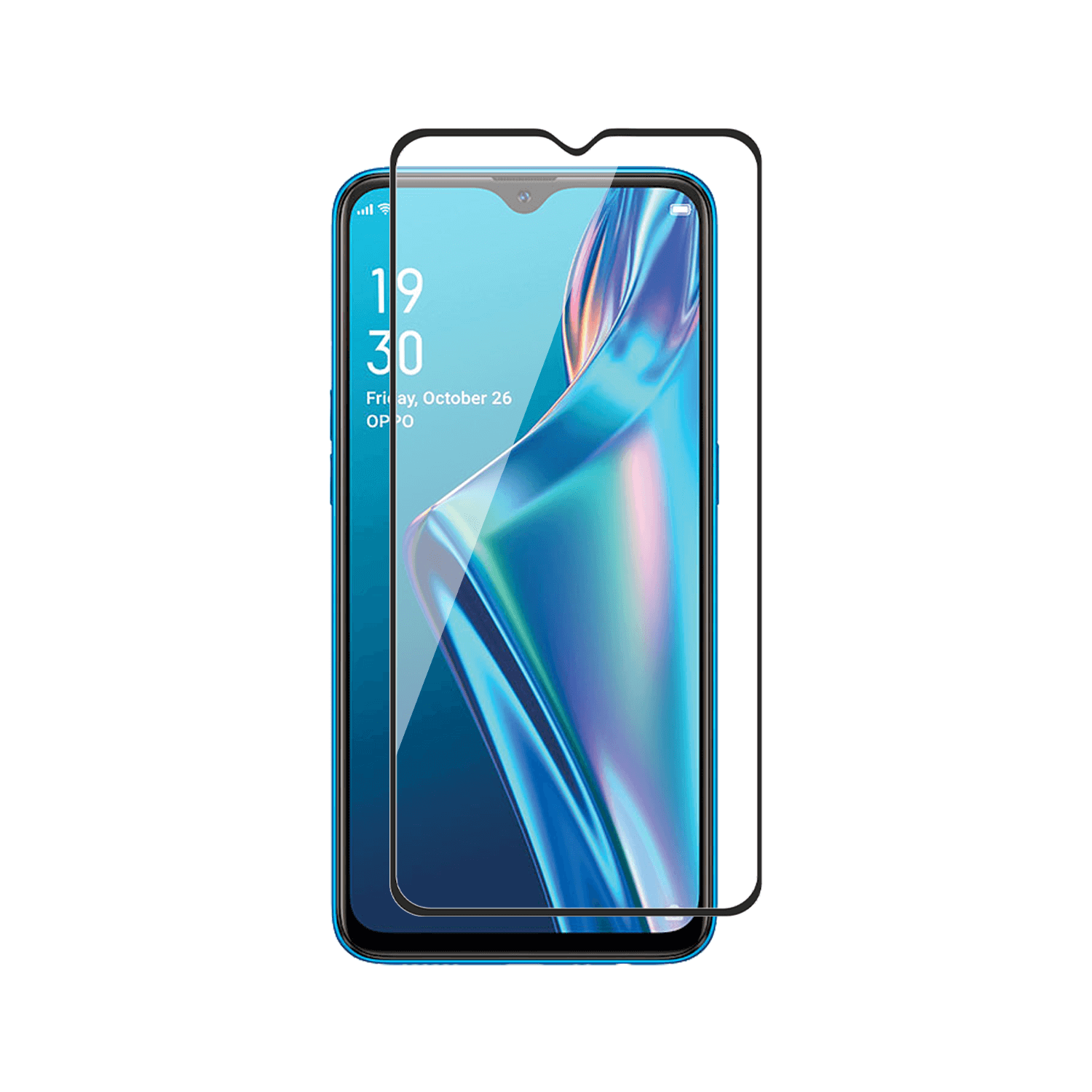 Tempered Glass for Oppo A12 / Oppo A11k (Black) Edge to Edge , Pack of 1