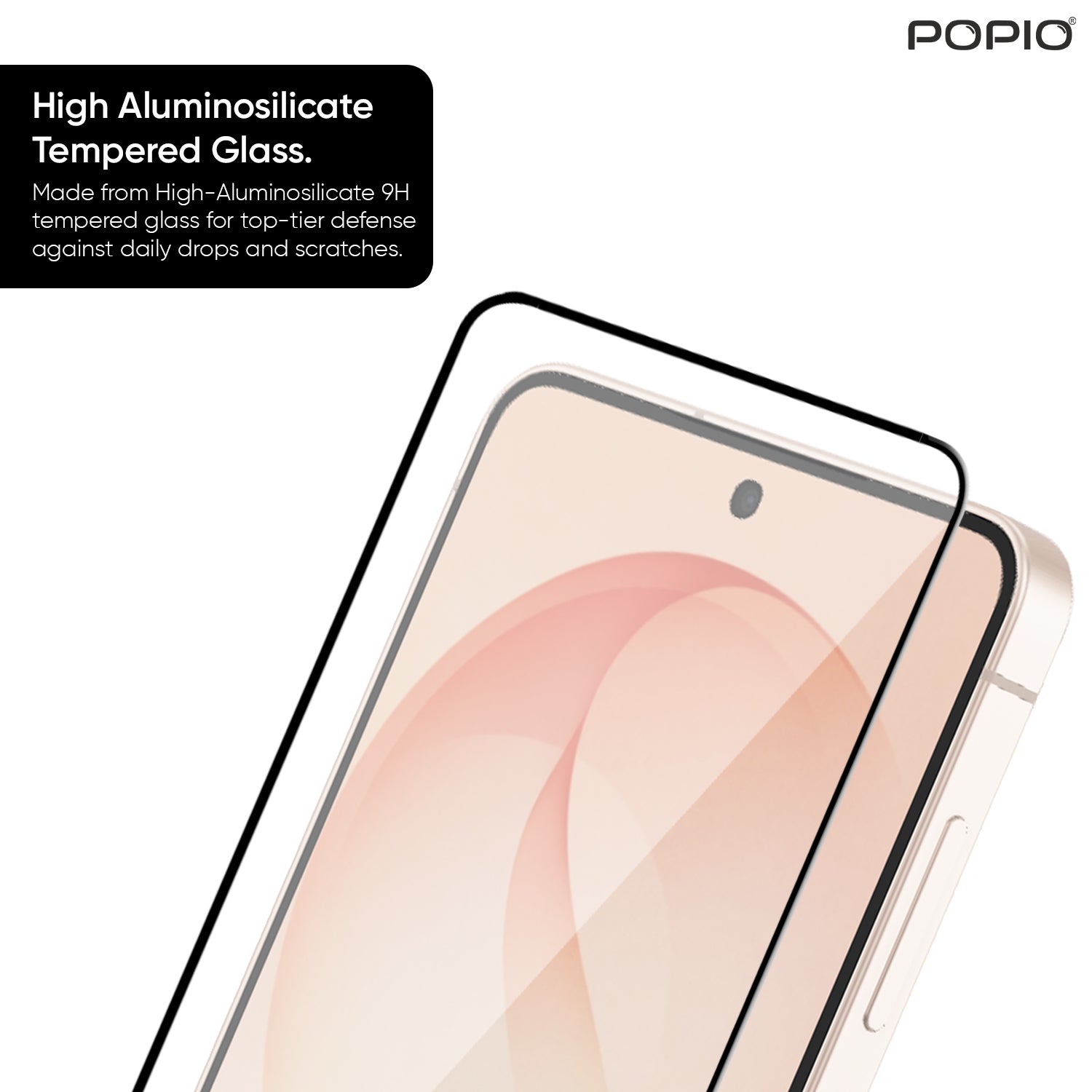 POPIO Military-Grade Gorilla Tempered Glass For Samsung Galaxy S26 | 9H Hardness, Edge-to-Edge, Bubble-Free
