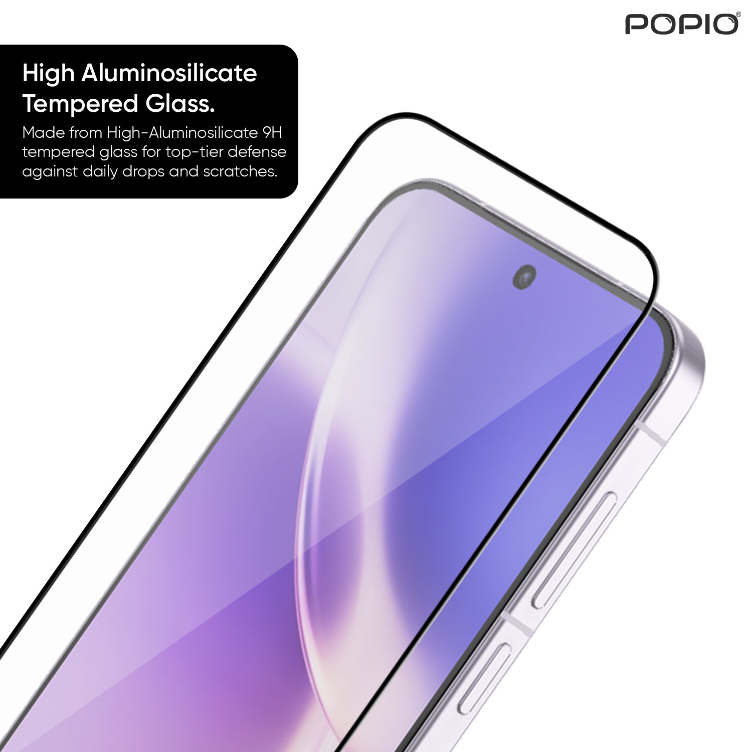 Tempered Glass for Oppo Reno 15 Pro Mini / vivo X300 / OnePlus 15T (Black) Edge to Edge , Pack of 1