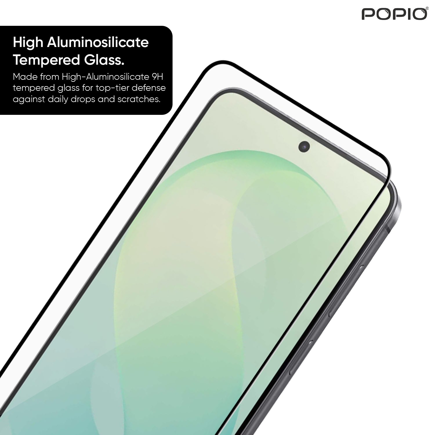 POPIO Military-Grade Gorilla Tempered Glass For Samsung Galaxy S26FE | 9H Hardness, Edge-to-Edge, Bubble-Free