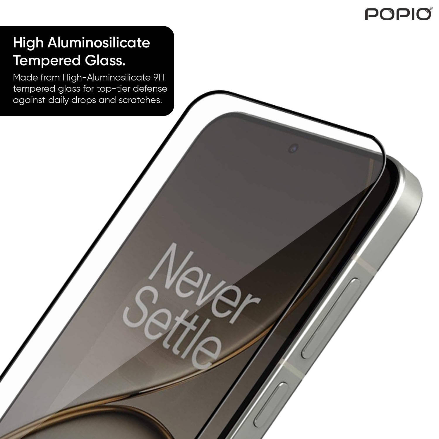 Tempered Glass for OnePlus 15T (Black) Edge to Edge , Pack of 1
