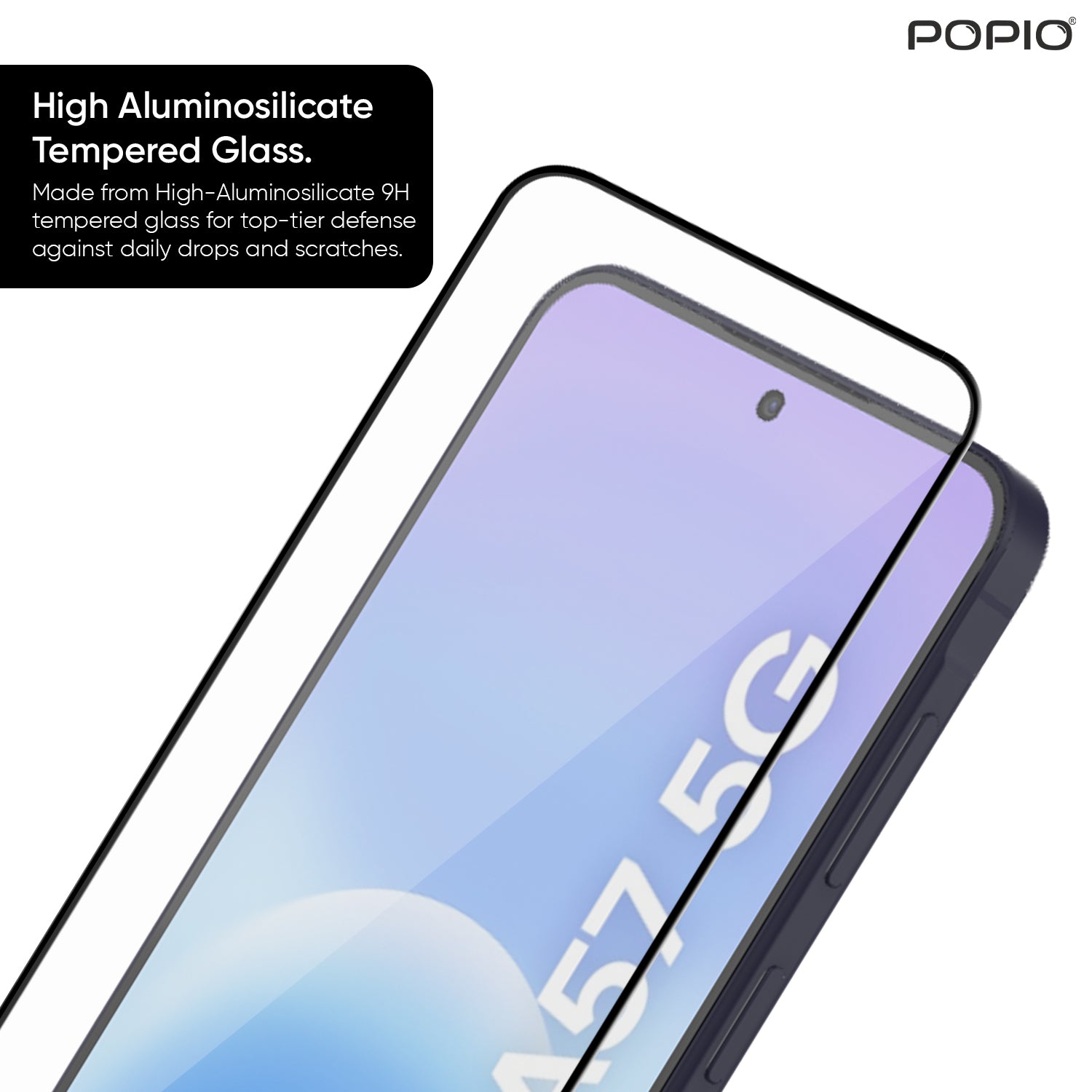 Tempered Glass for Samsung Galaxy F70e (Black) Edge to Edge, Pack of 1