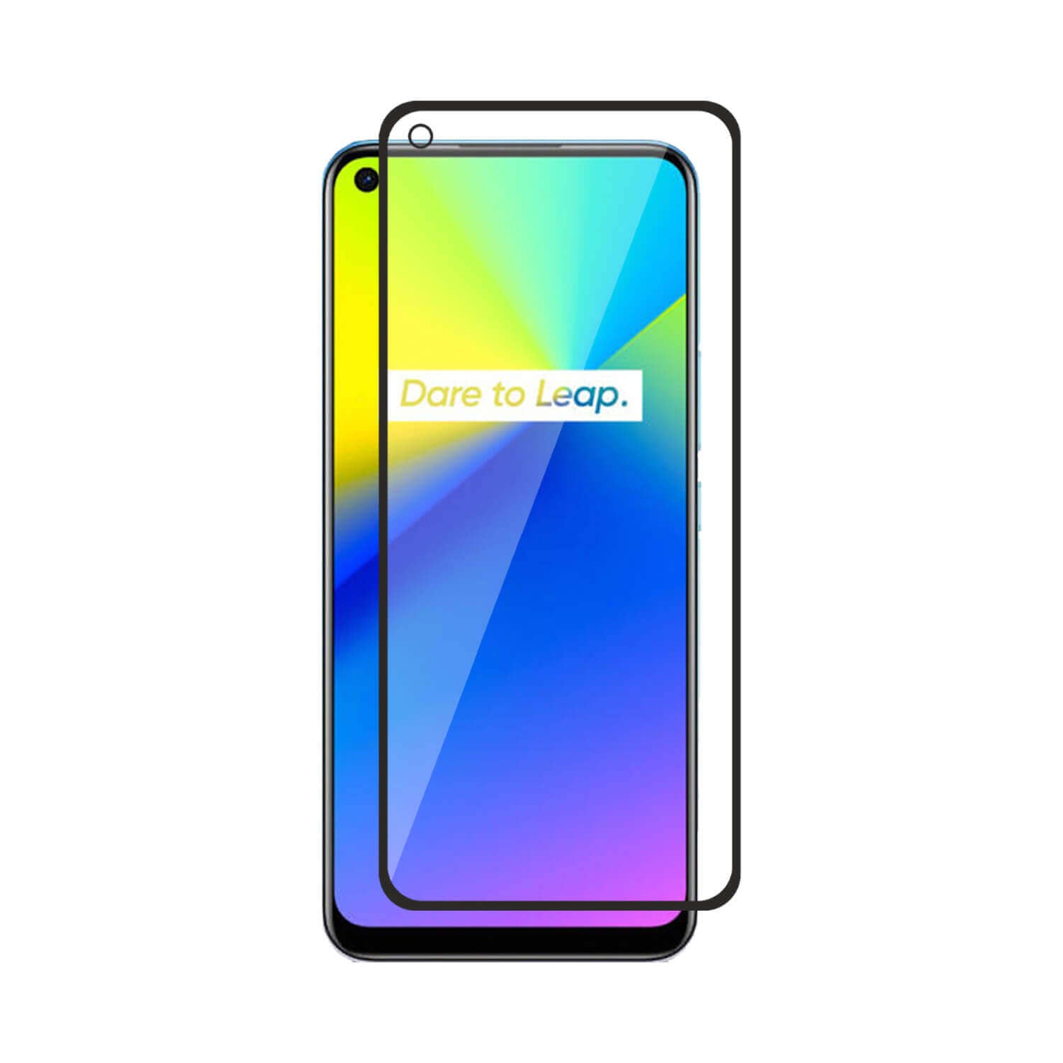Tempered Glass for Realme 7i (Black) Edge to Edge , Pack of 1