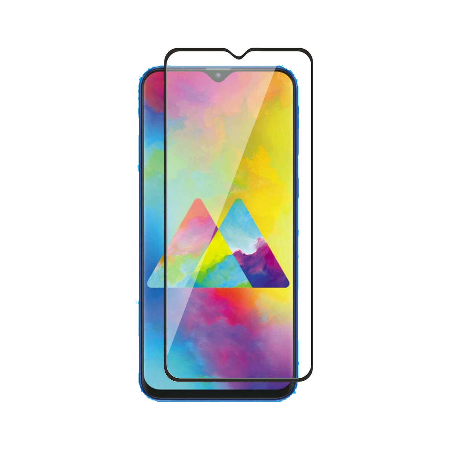 Tempered Glass for Samsung Galaxy M20 (Black) Edge to Edge , Pack of 1