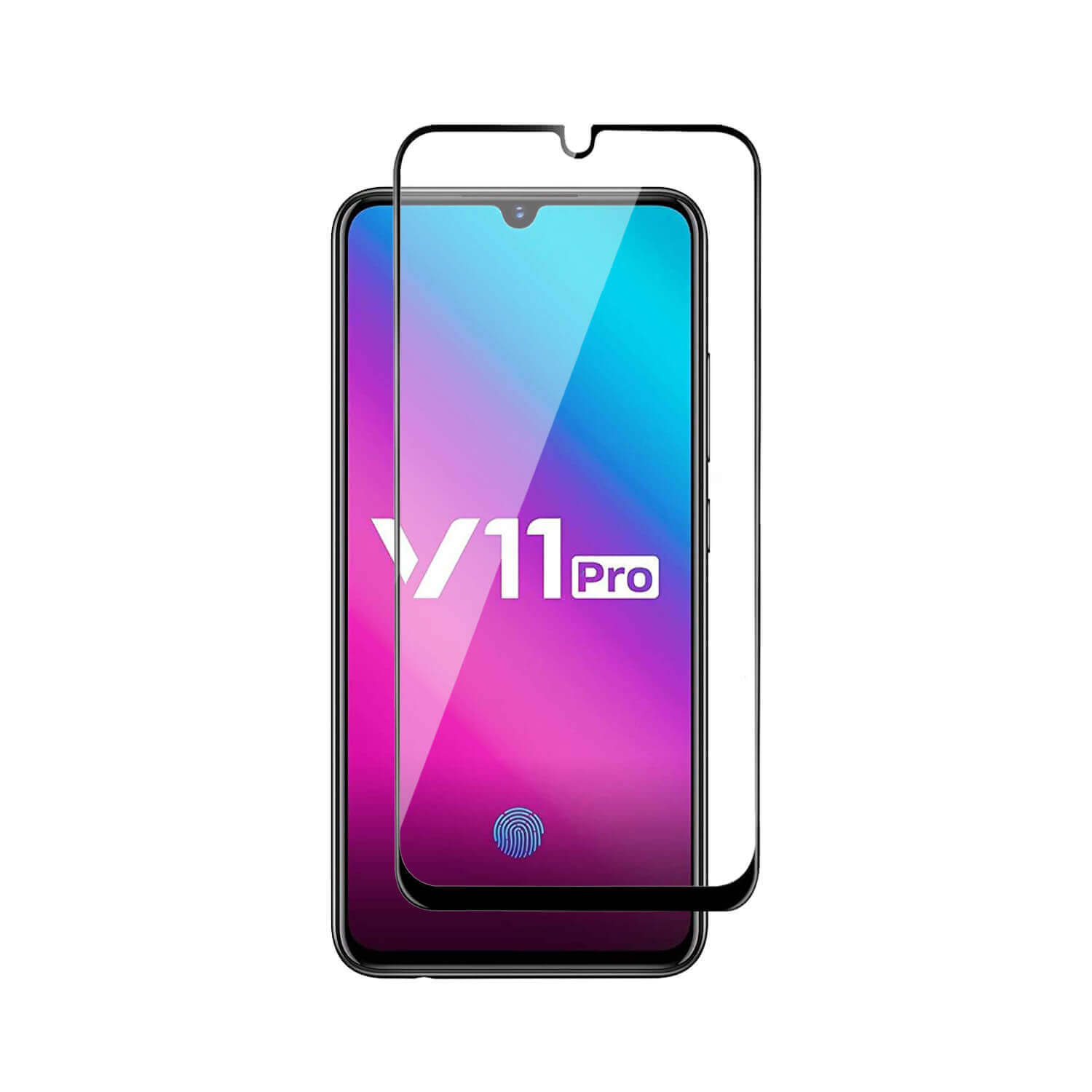 Tempered Glass for vivo V11 / vivo V11 Pro (Black) Edge to Edge , Pack of 1