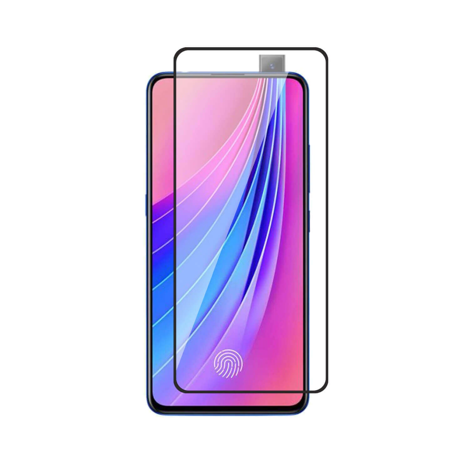 Tempered Glass for vivo V15 Pro (Black) Edge to Edge , Pack of 1