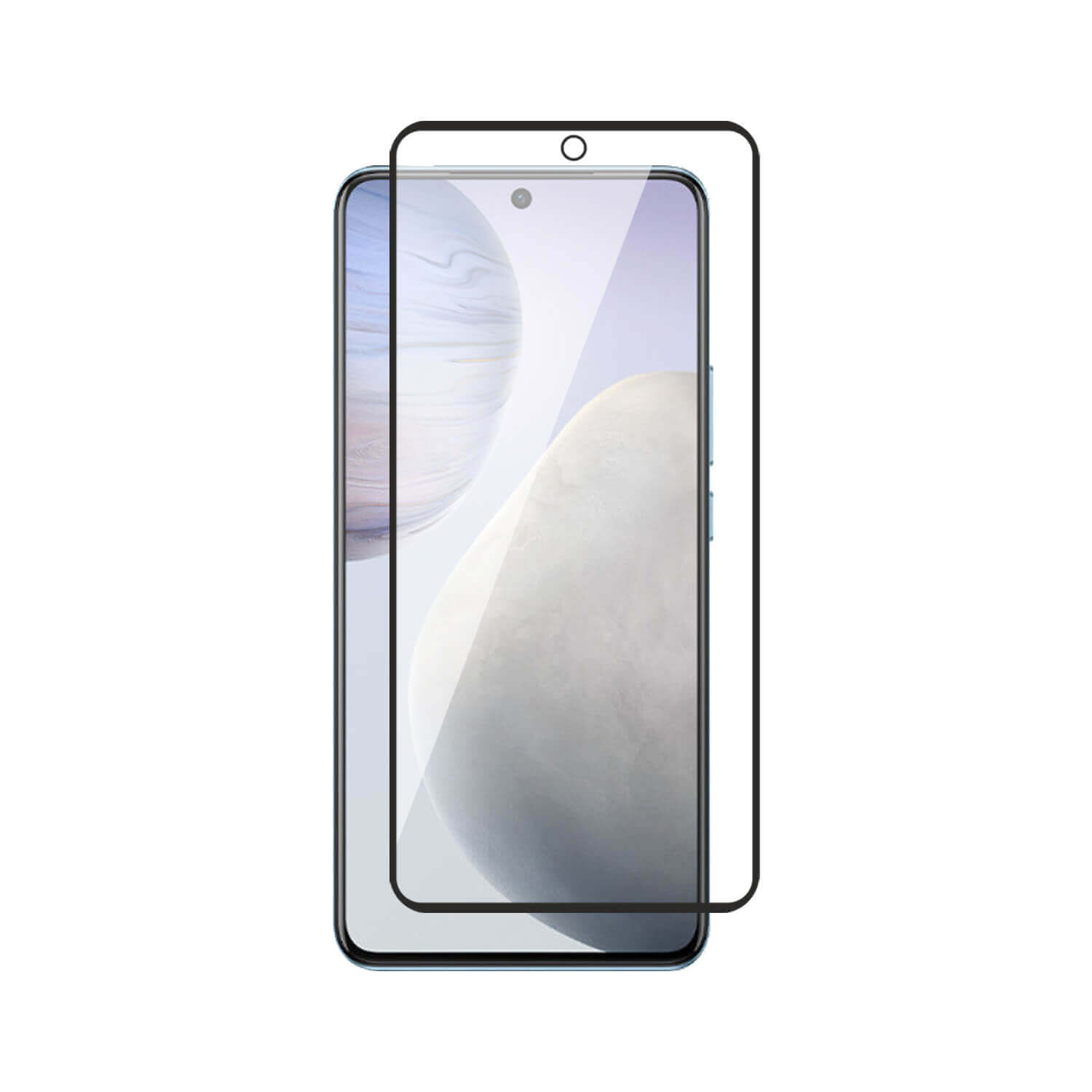 Tempered Glass for vivo X60 (Black) Edge to Edge , Pack of 1