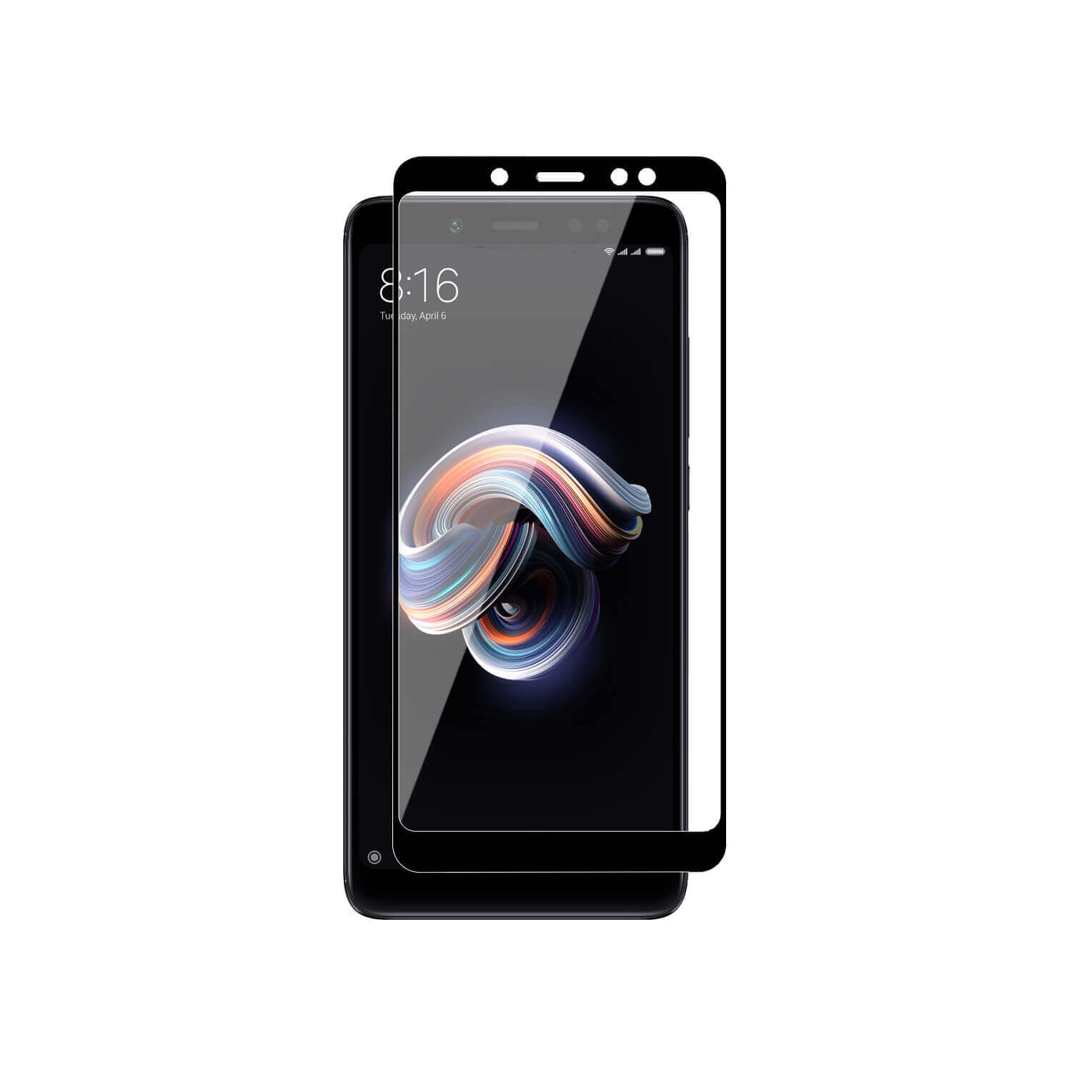 Tempered Glass for Xiaomi Redmi Note 5 Pro (Black) Edge to Edge , Pack of 1